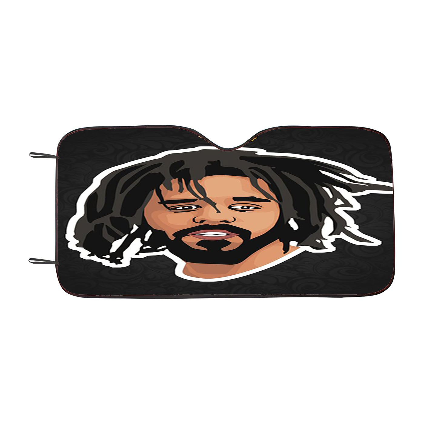 J Cole Vector Head Car Auto Sun Shade Windshield Cover