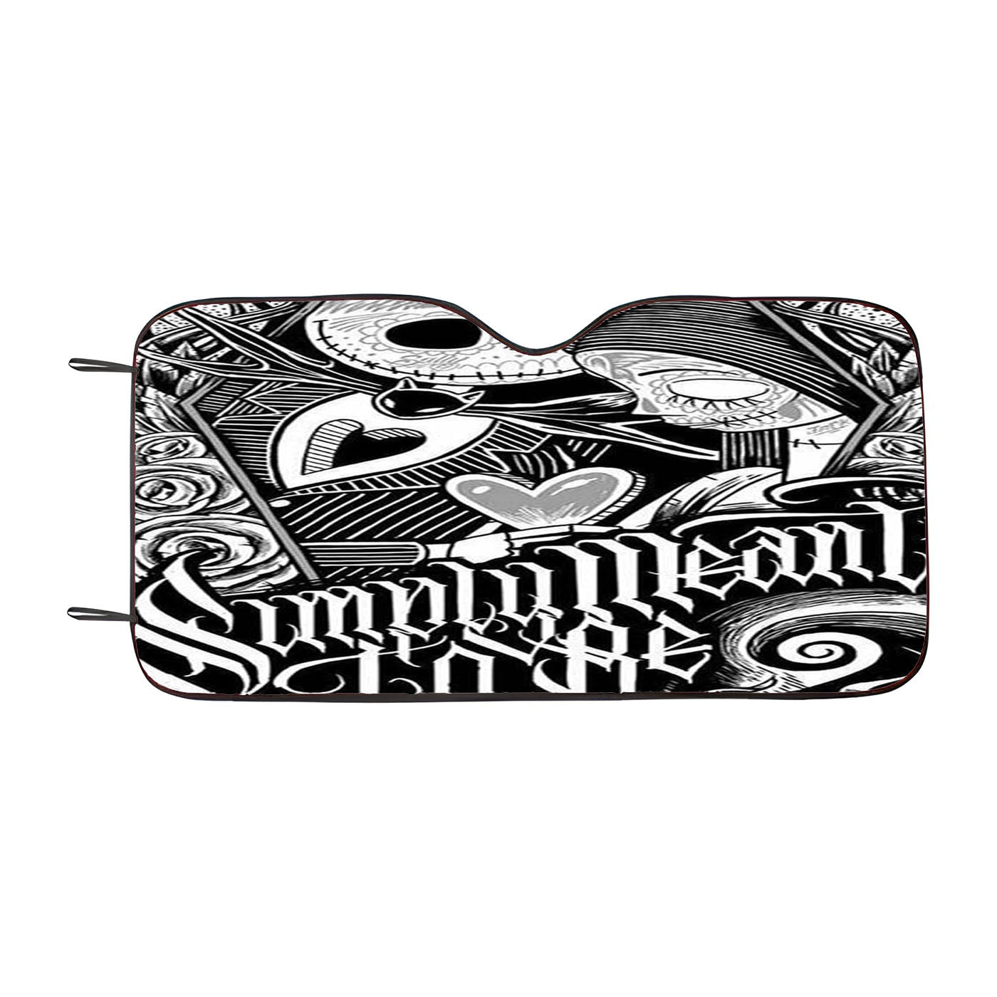 Jack And Sally Nightmare Before Christmas Car Auto Sun Shade Windshield Cover