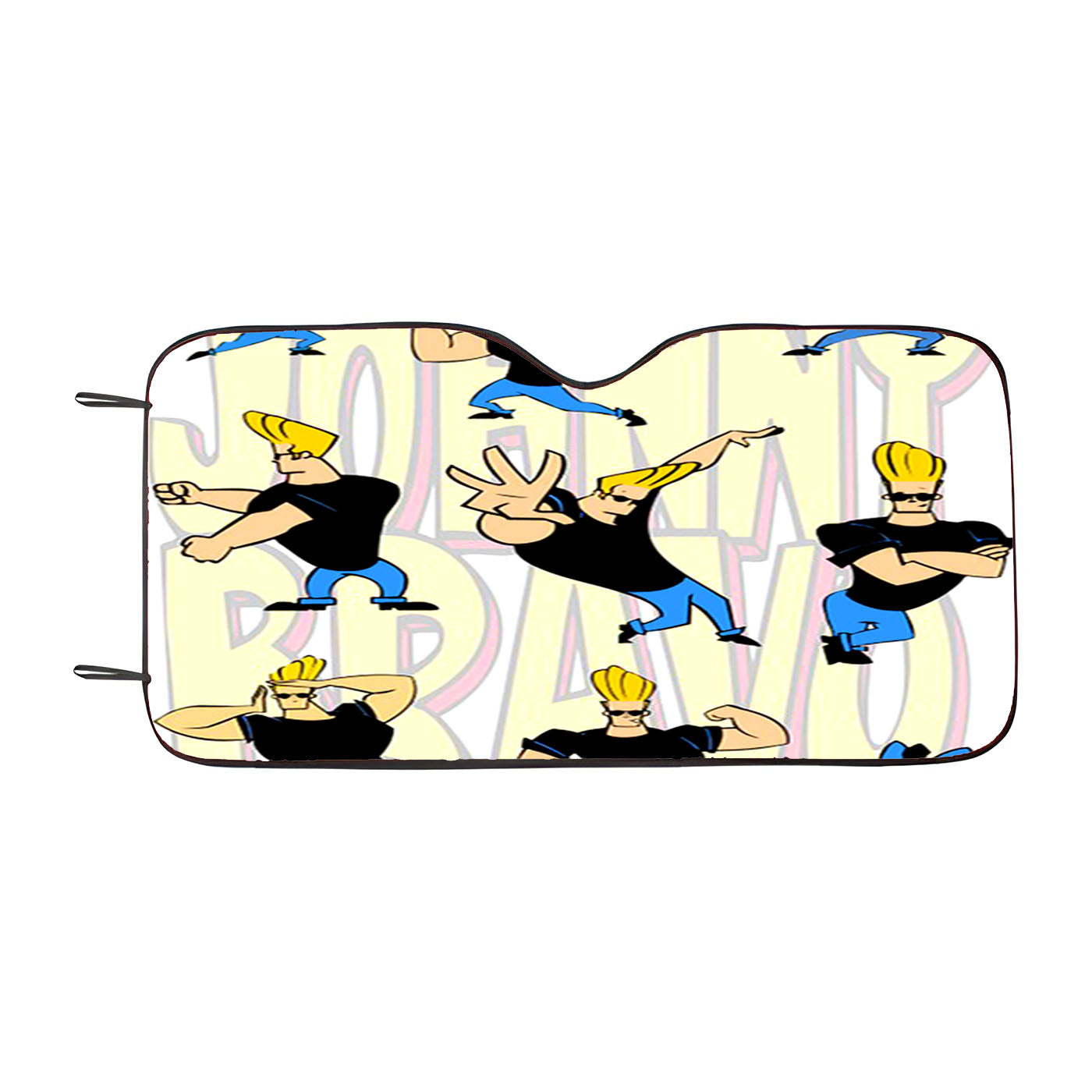 Johnny Bravo Pattern Wallpaper Car Auto Sun Shade Windshield Cover