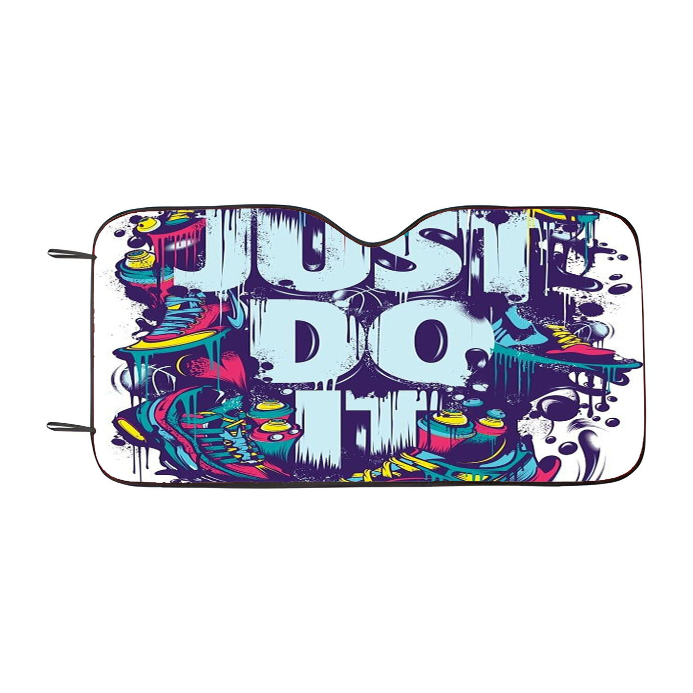 Just Do It Art Car Auto Sun Shade Windshield Cover