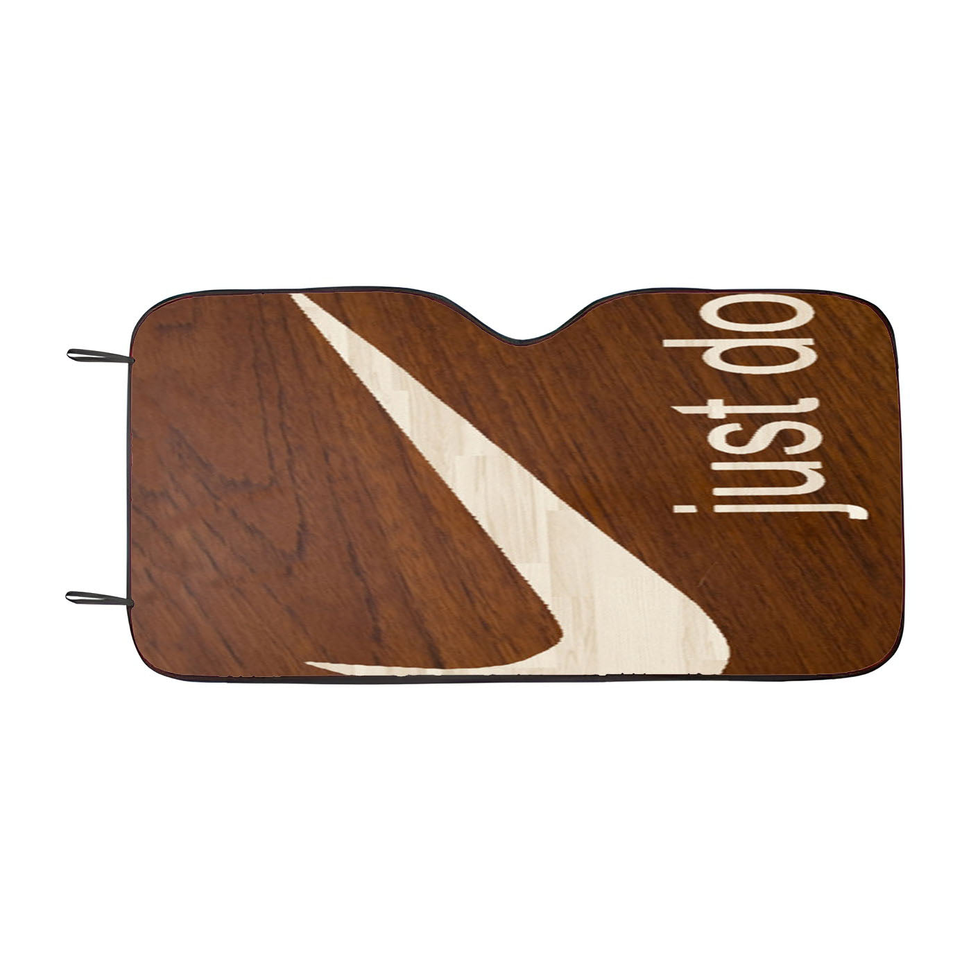 Just Do It Cream Wood Car Auto Sun Shade Windshield Cover