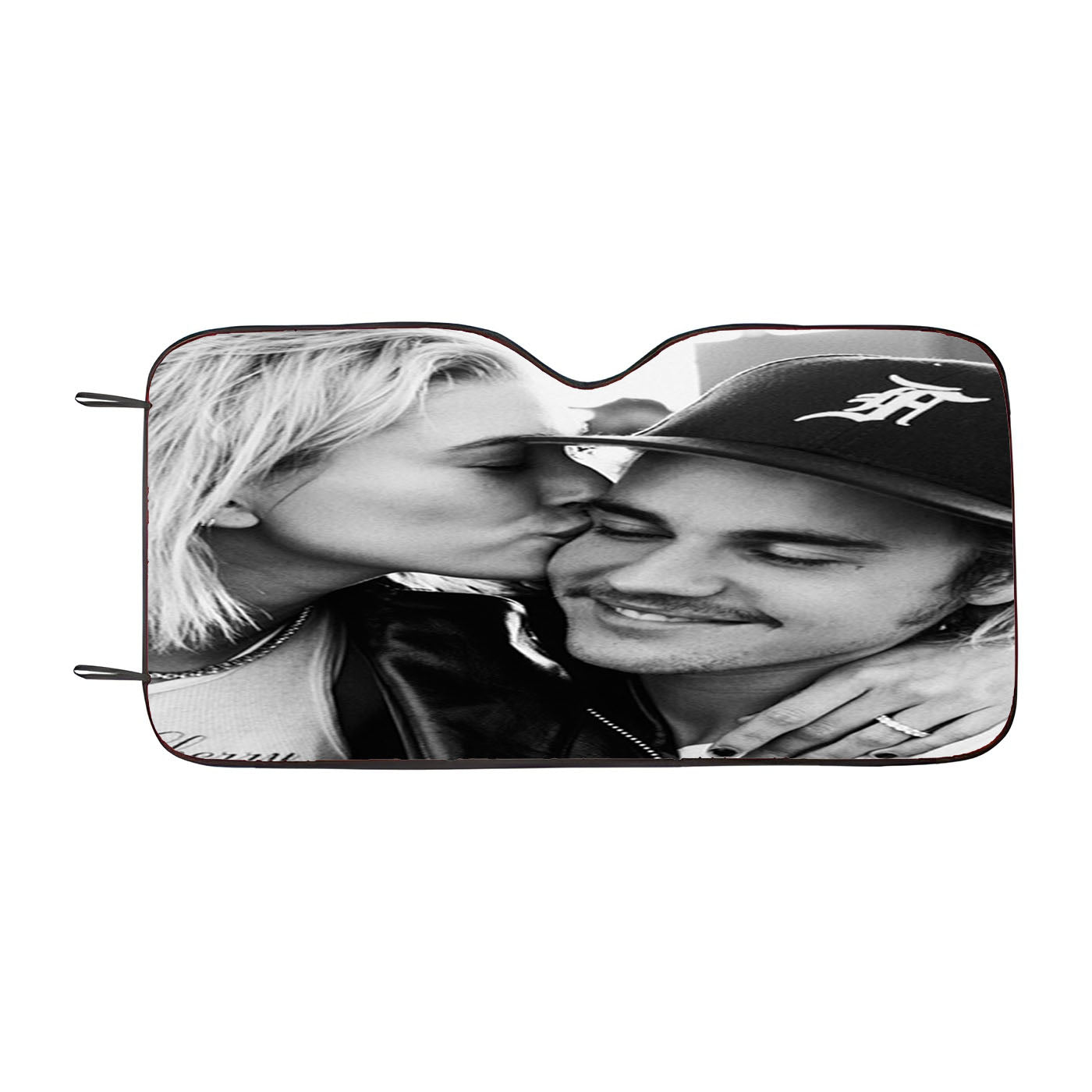 Justin Bieber Hailey Baldwin Kiss Car Auto Sun Shade Windshield Cover