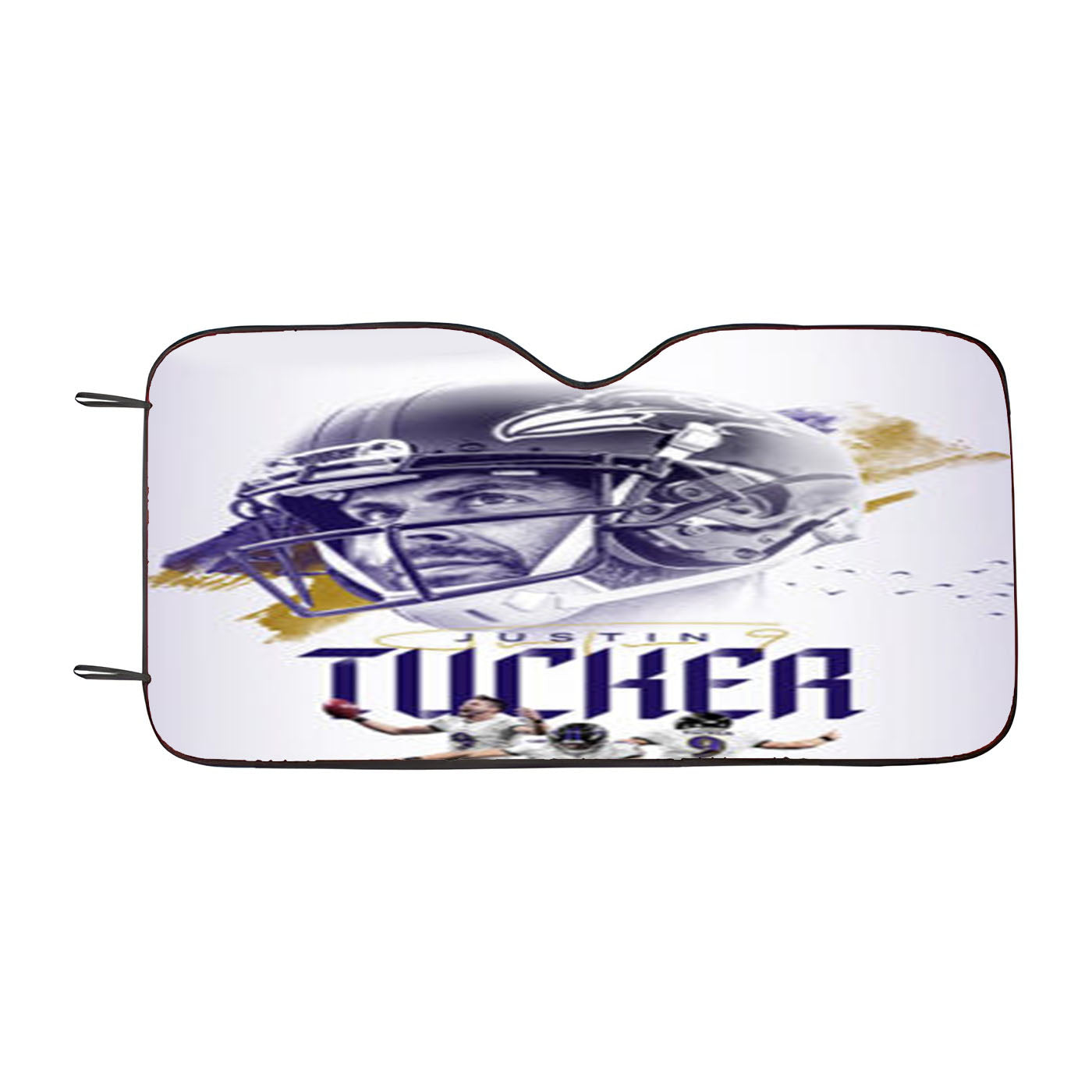 Justin Tucker Baltimore Ravens Car Auto Sun Shade Windshield Cover