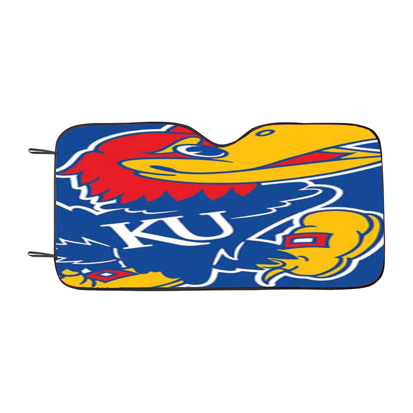 Kansas Jayhawks Logo Tilted Car Auto Sun Shade Windshield Cover