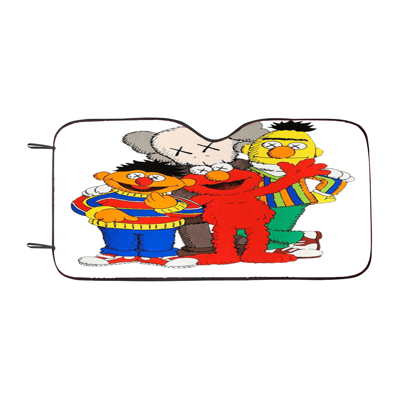 Kaws And Sesame Street Car Auto Sun Shade Windshield Cover