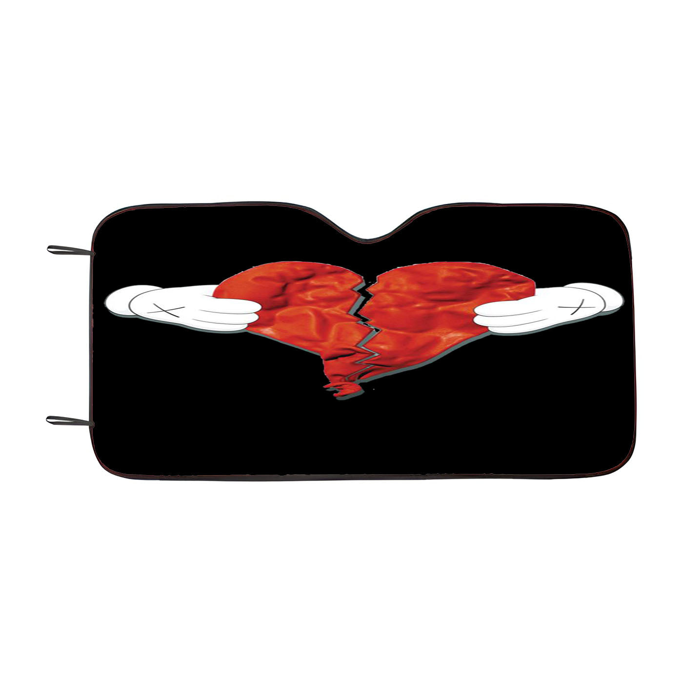 Kaws Broken Hearth Car Auto Sun Shade Windshield Cover