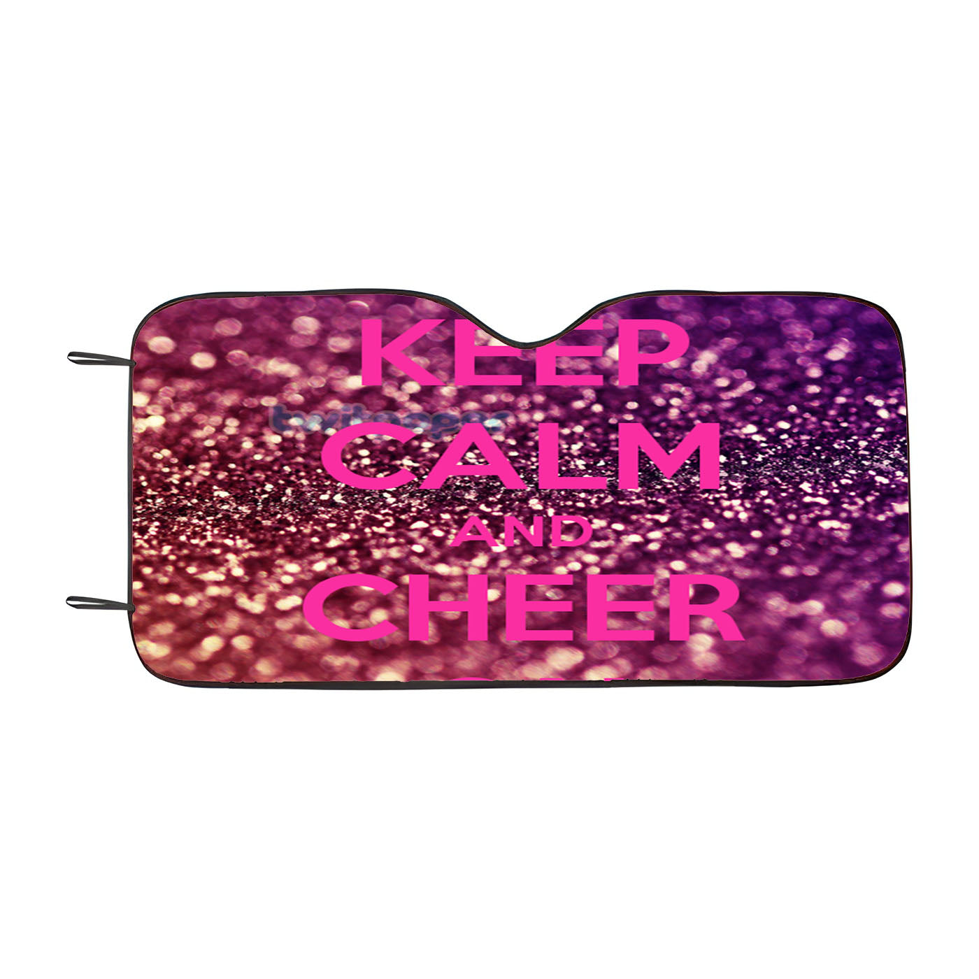 Keep Calm And Cheer On Cheerleading Car Auto Sun Shade Windshield Cover
