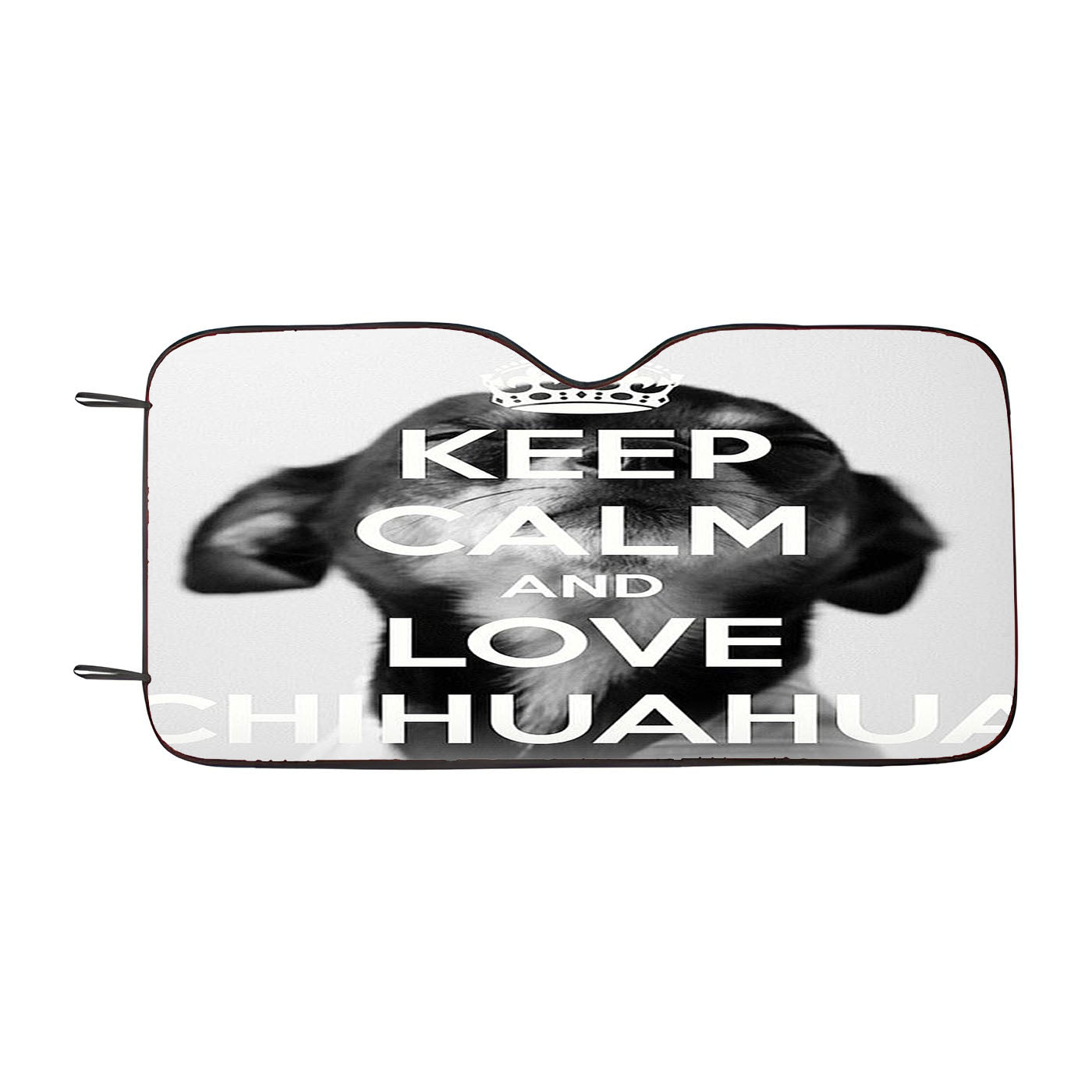 Keep Calm Love Chihuahua Car Auto Sun Shade Windshield Cover