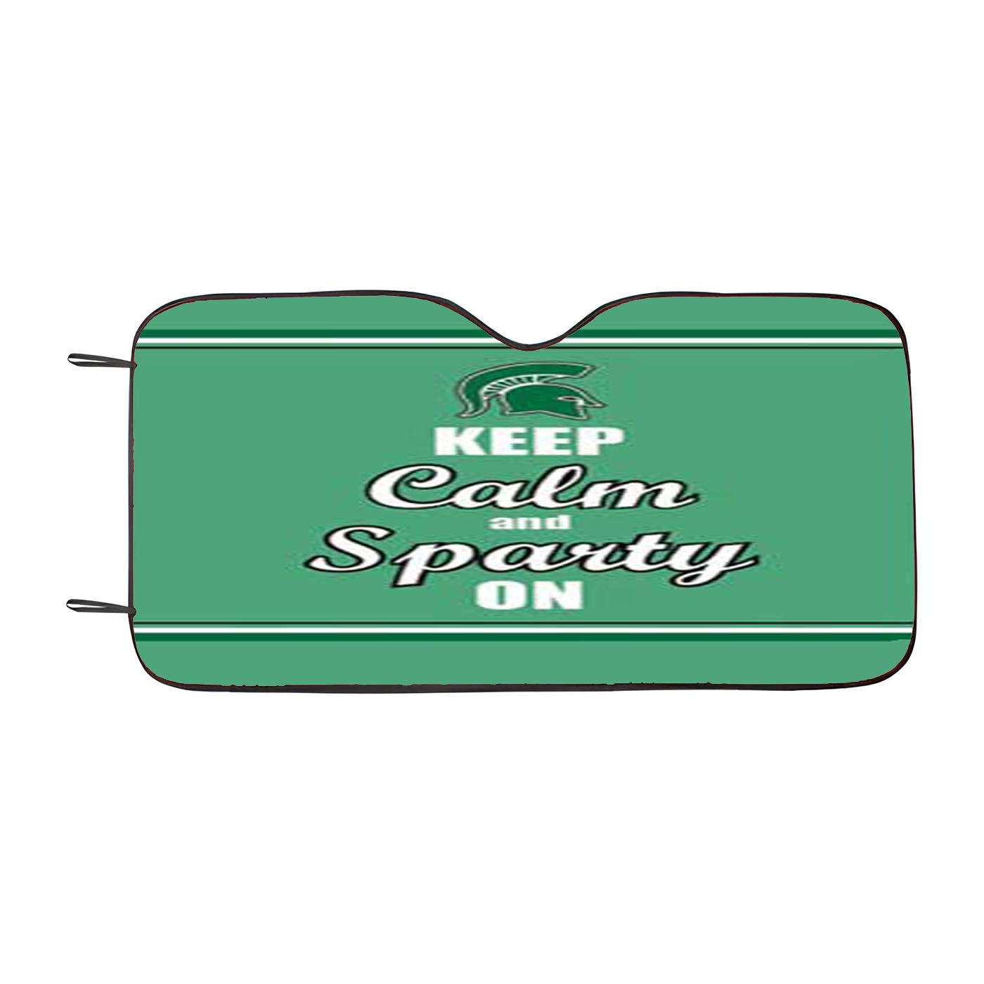 Keep Calm Sparty On Car Auto Sun Shade Windshield Cover
