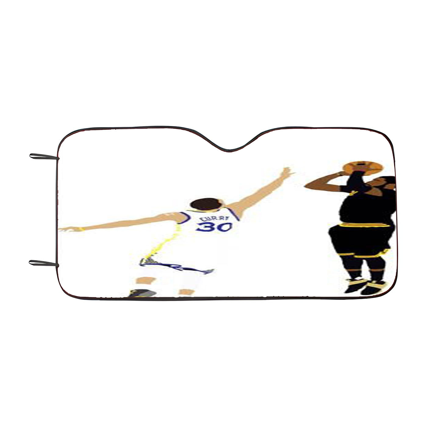 Kyrie Irving Clutch Shot Over Car Auto Sun Shade Windshield Cover