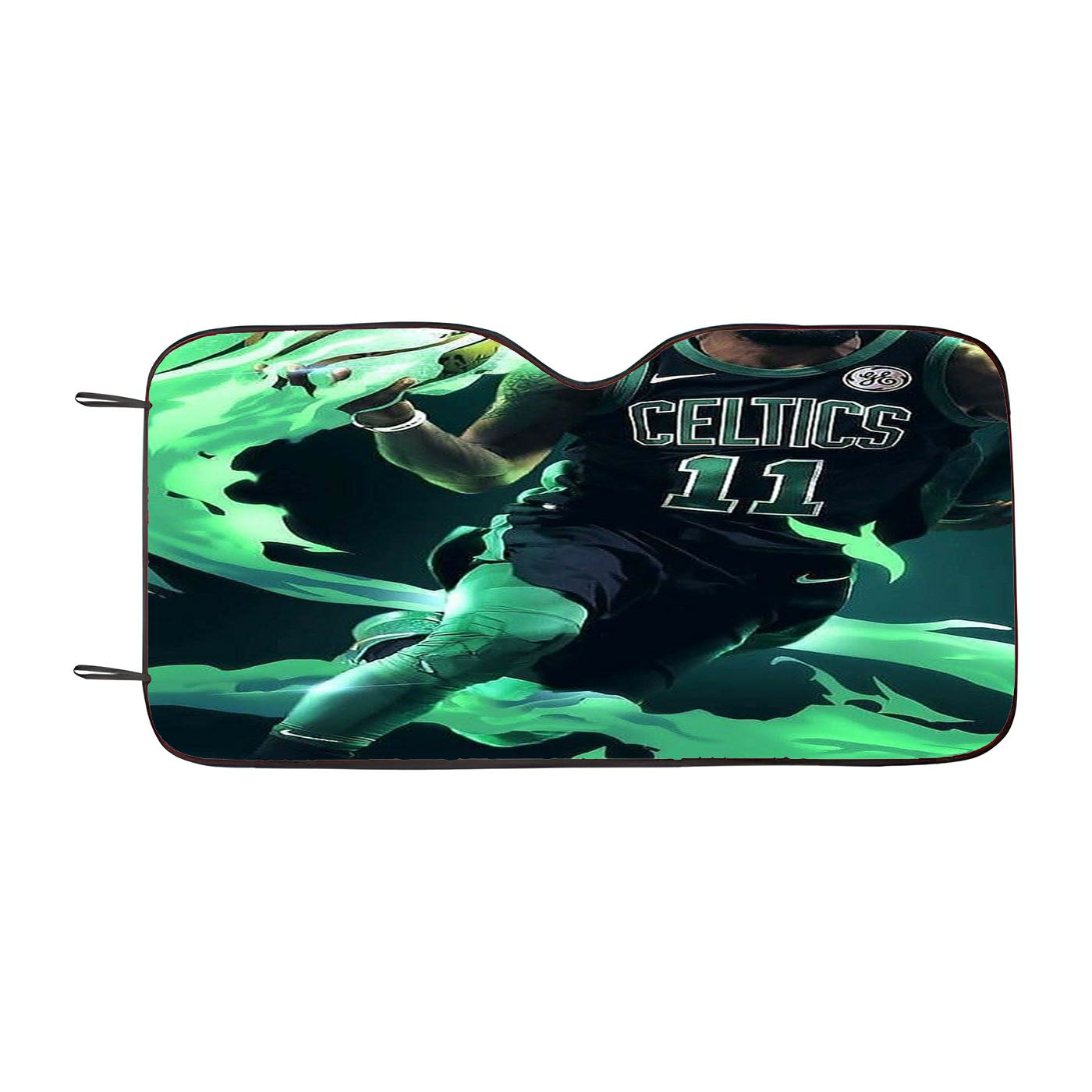 Kyrie Irving Green Flame Nba Car Auto Sun Shade Windshield Cover