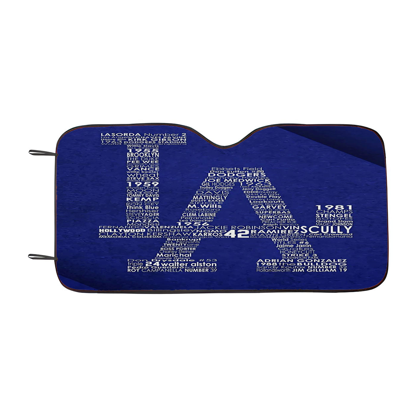 La Dodgers Typography Car Auto Sun Shade Windshield Cover