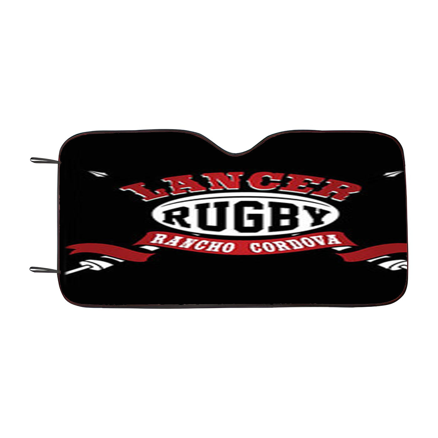 Lancer Rugby Logo Black Car Auto Sun Shade Windshield Cover