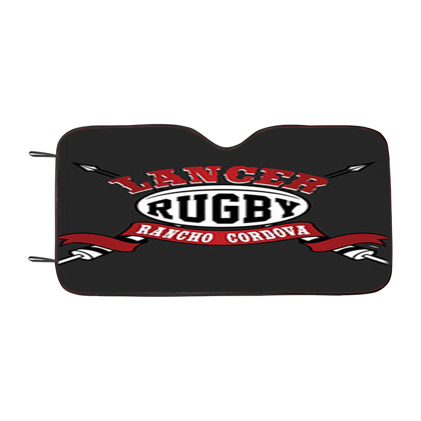 Lancer Rugby Logo Grey Car Auto Sun Shade Windshield Cover