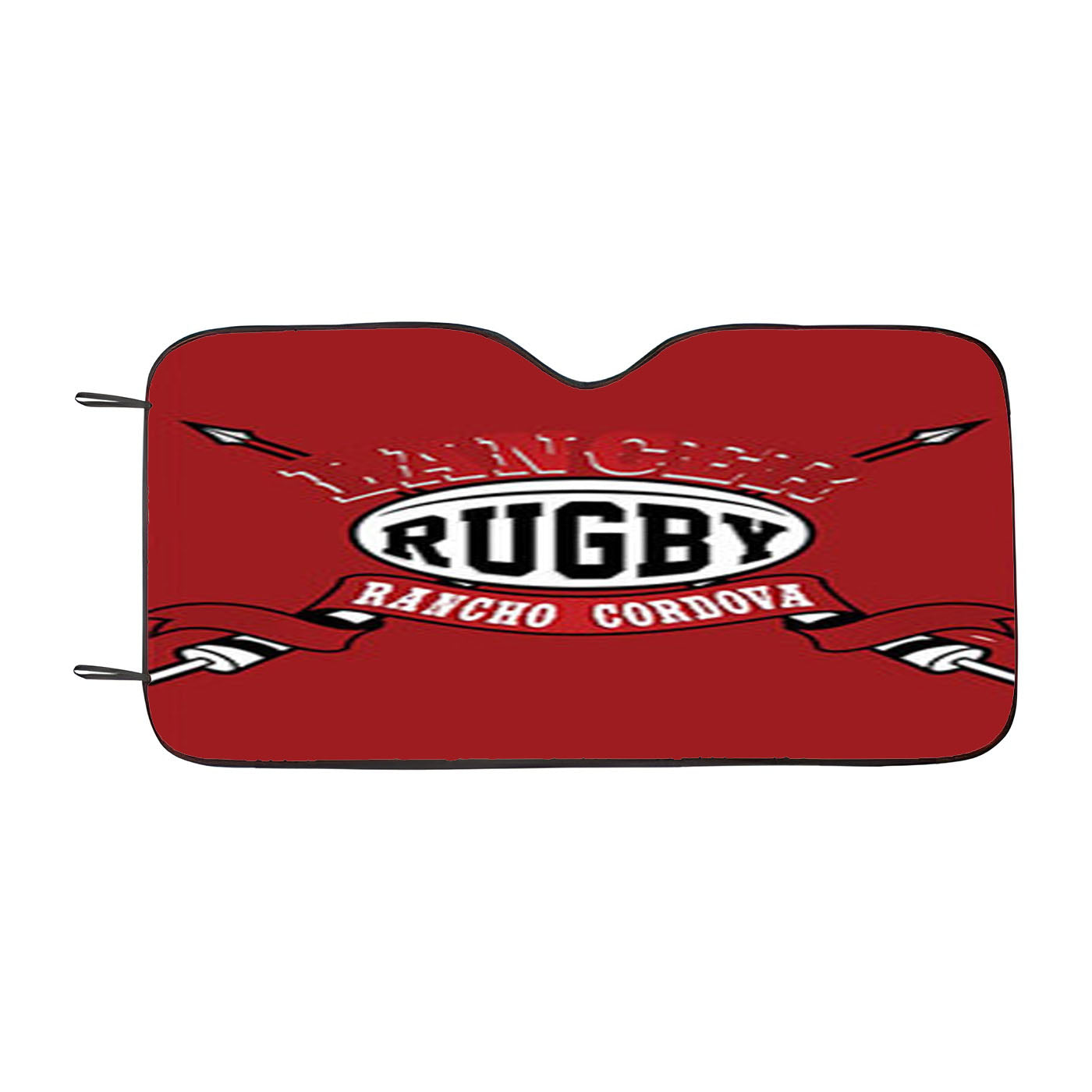 Lancer Rugby Logo Red Car Auto Sun Shade Windshield Cover