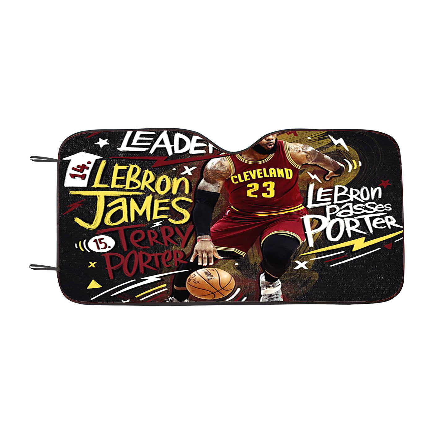 Lebron James Doodle Nba Legend Car Auto Sun Shade Windshield Cover