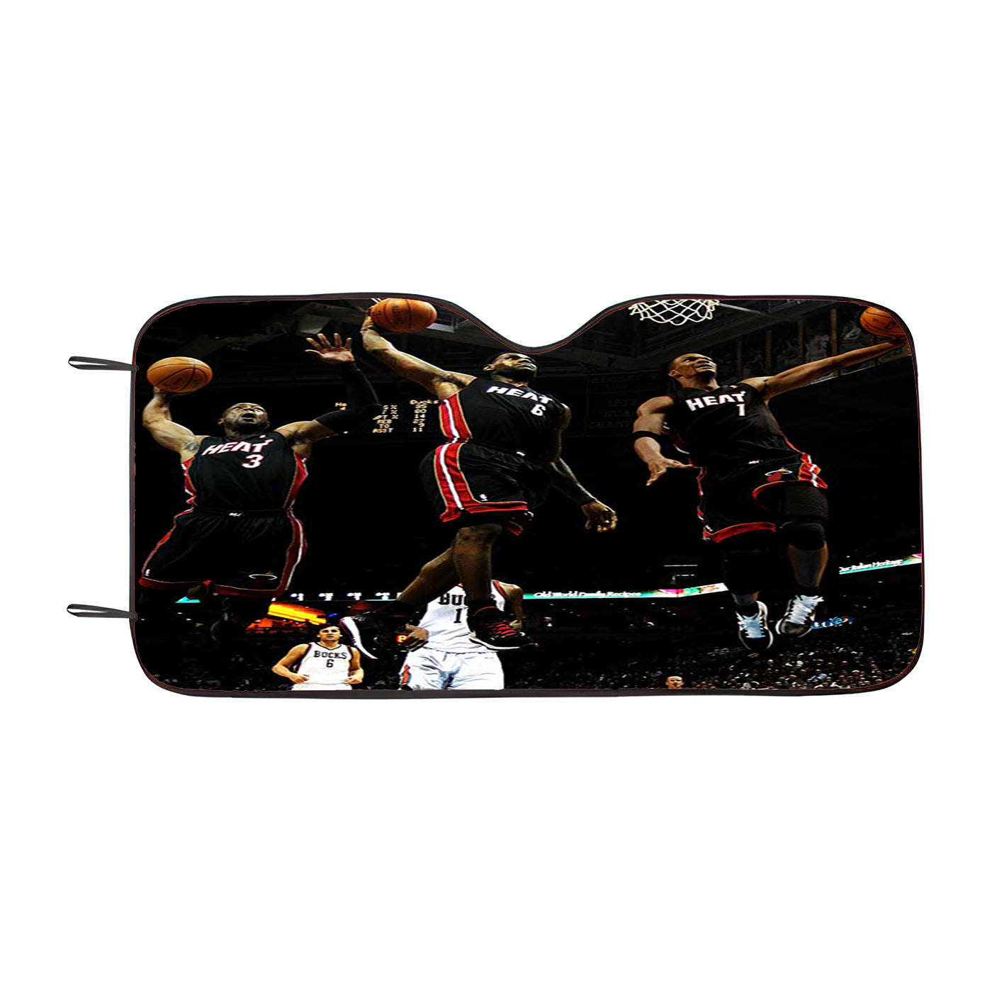 Lebron James Heat Dunk Car Auto Sun Shade Windshield Cover