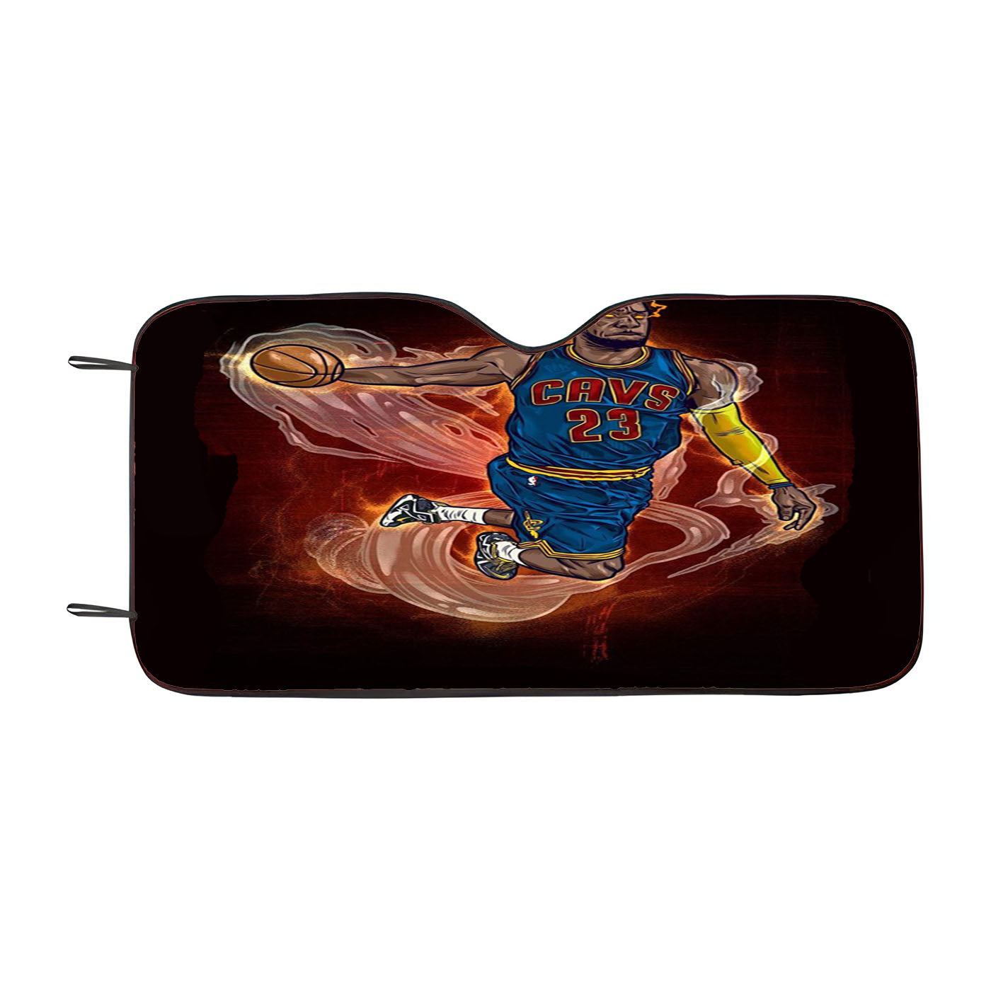 Lebron James Heat Illustration Car Auto Sun Shade Windshield Cover
