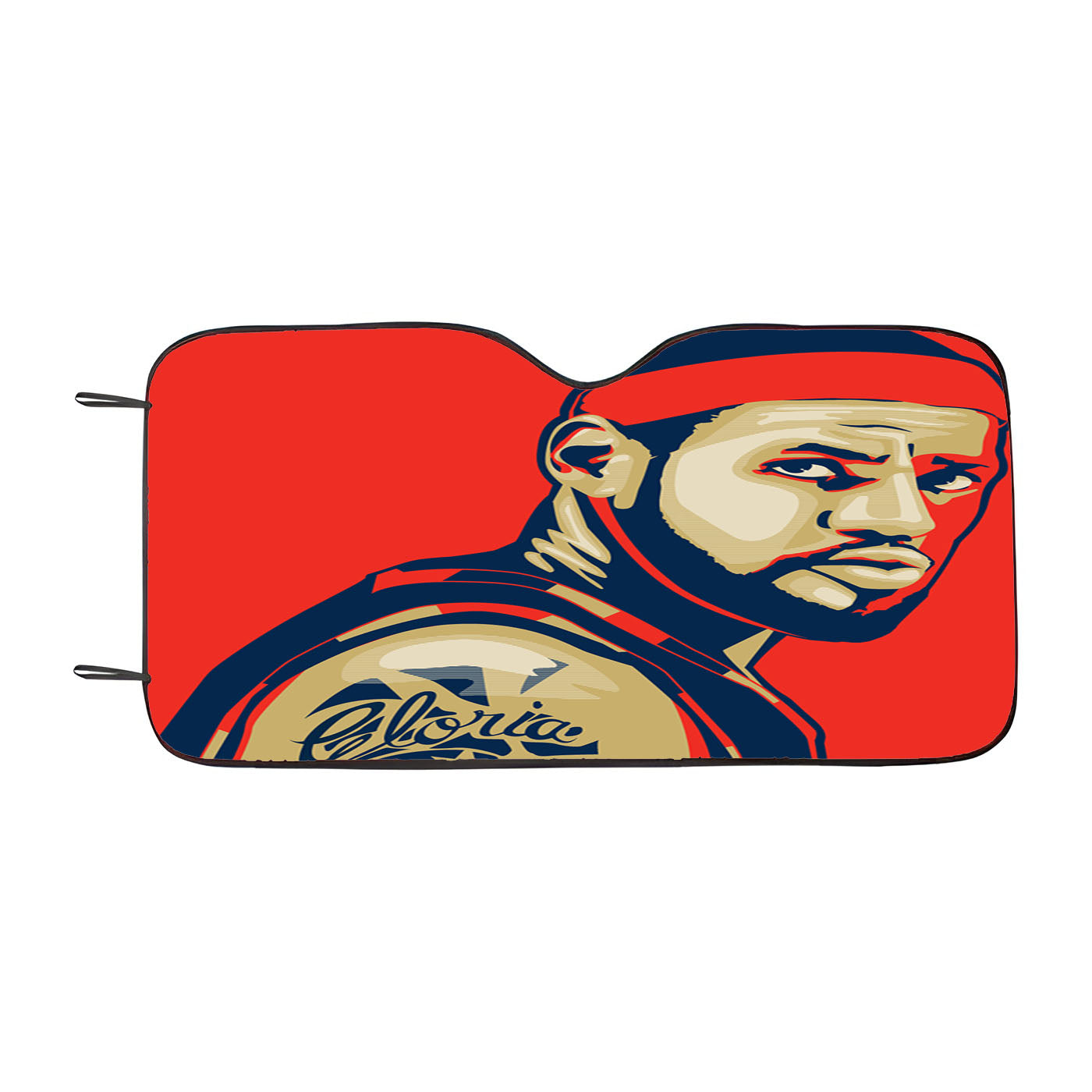 Lebron James Illustration Red Car Auto Sun Shade Windshield Cover