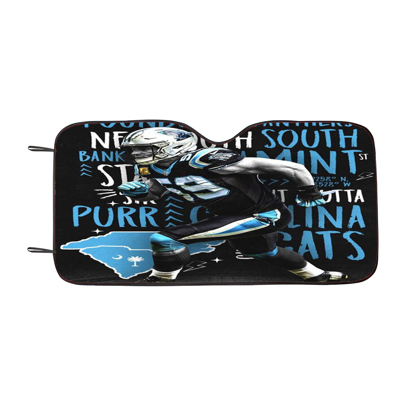 Luke Kuechly Carolina Panthers Car Auto Sun Shade Windshield Cover