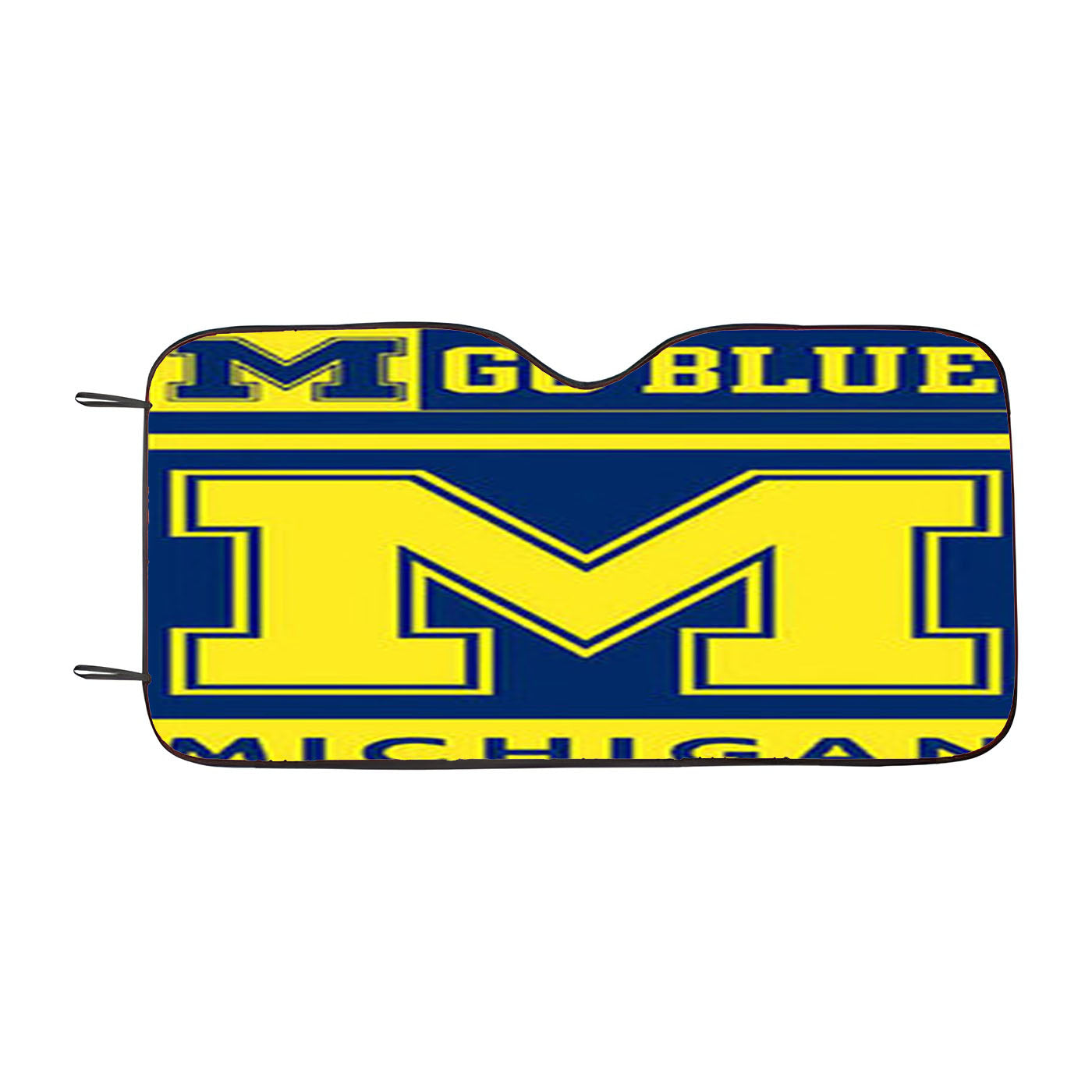 M Go Blue Michigan Car Auto Sun Shade Windshield Cover