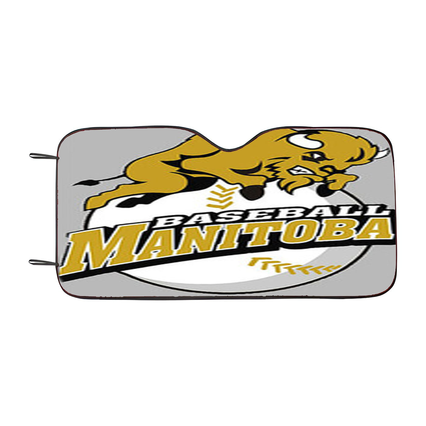 Manitoba Baseball Logo Gray Car Auto Sun Shade Windshield Cover