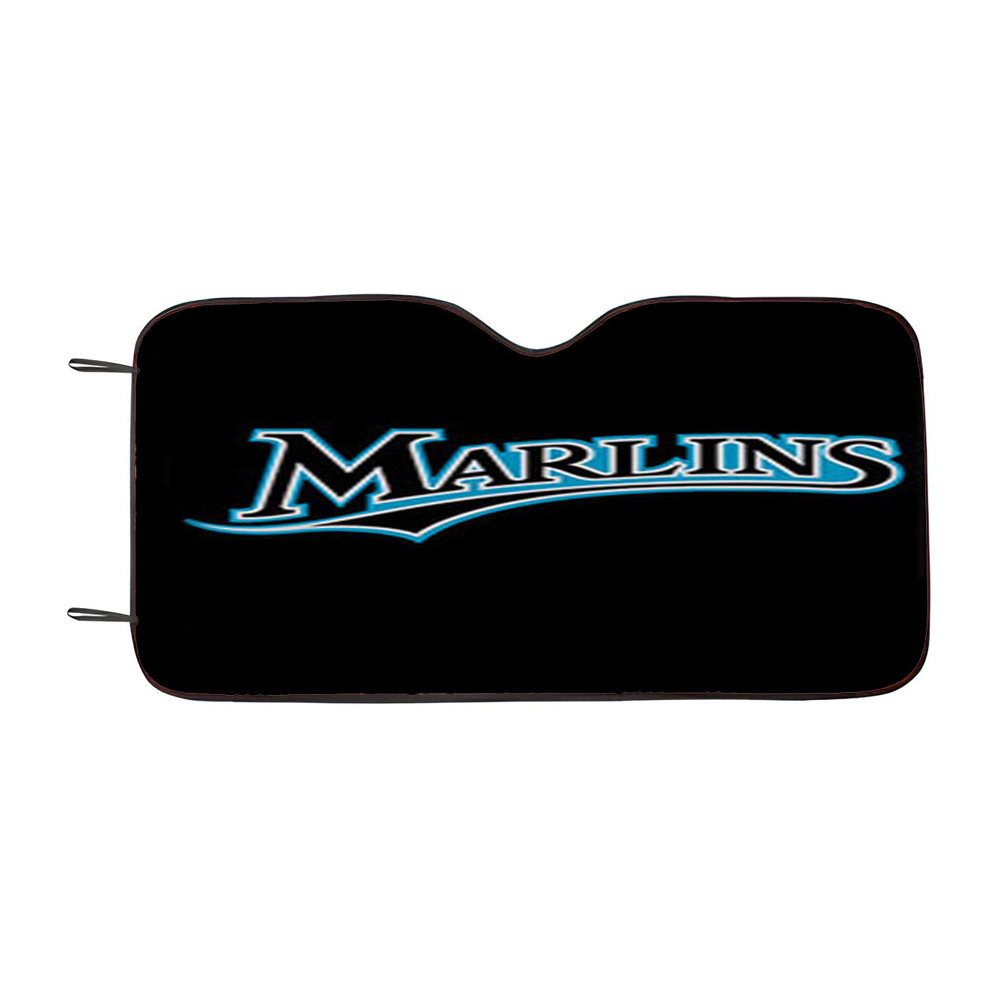 Marlins Baseball Logo Black Car Auto Sun Shade Windshield Cover