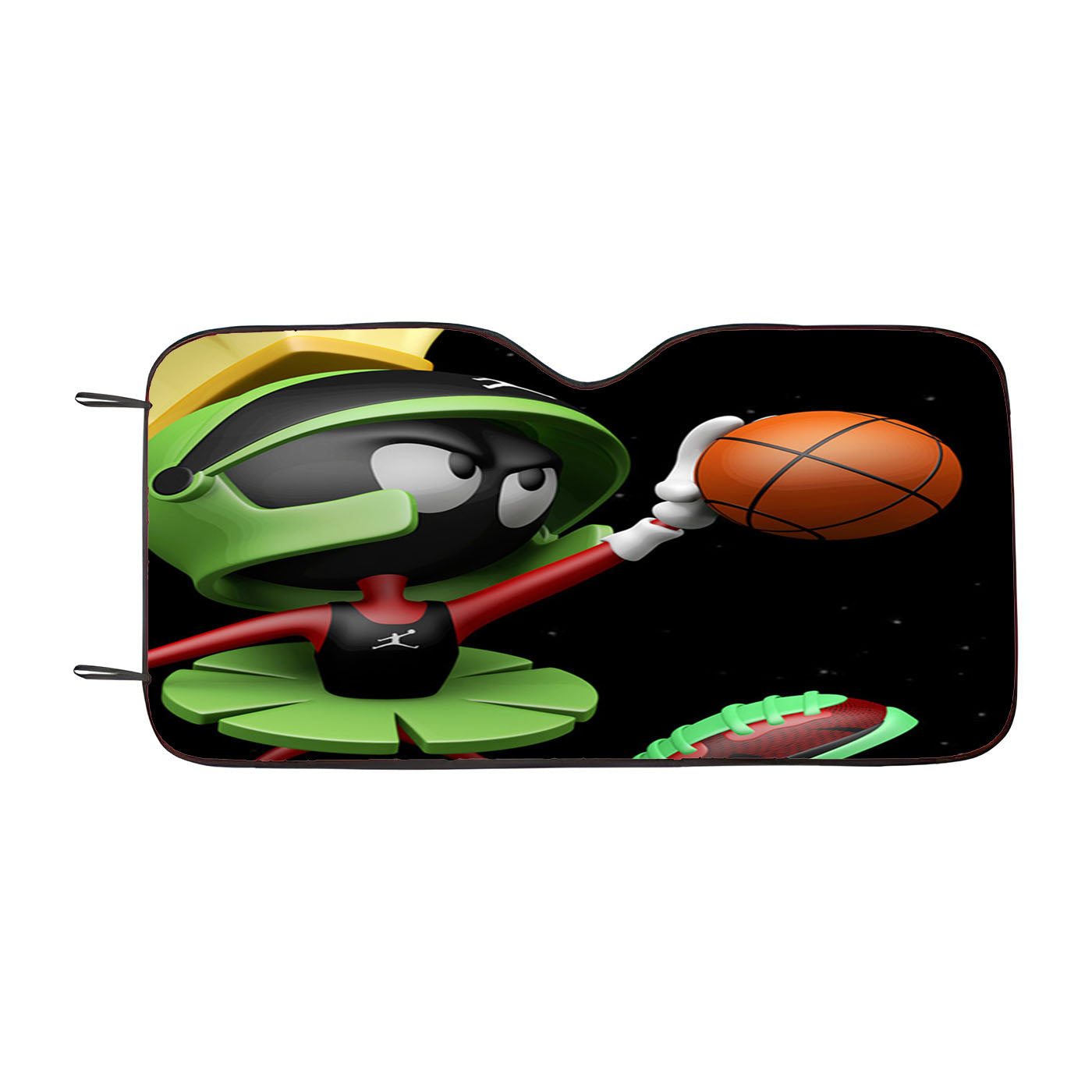 Marvin The Martian Basket Jordan Car Auto Sun Shade Windshield Cover