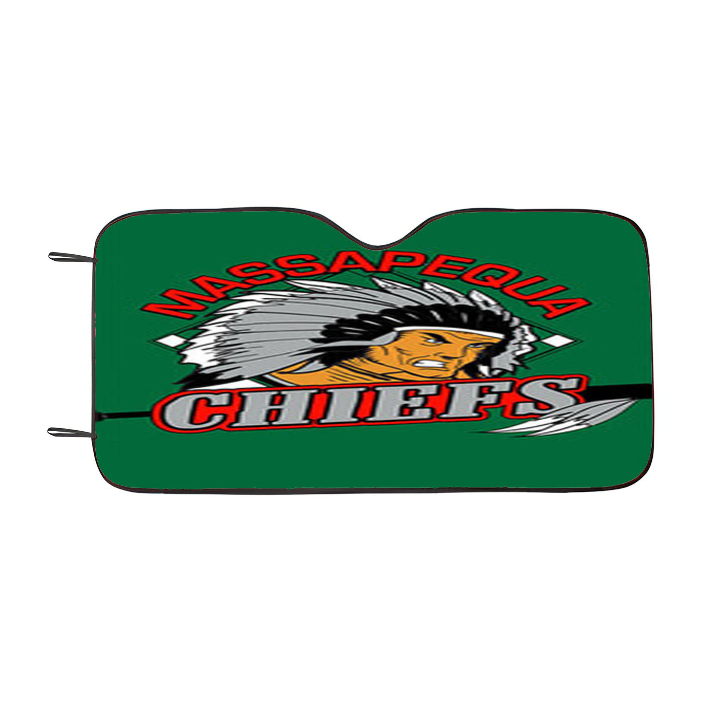 Massapequa Chiefs Baseball Logo Green Car Auto Sun Shade Windshield Cover