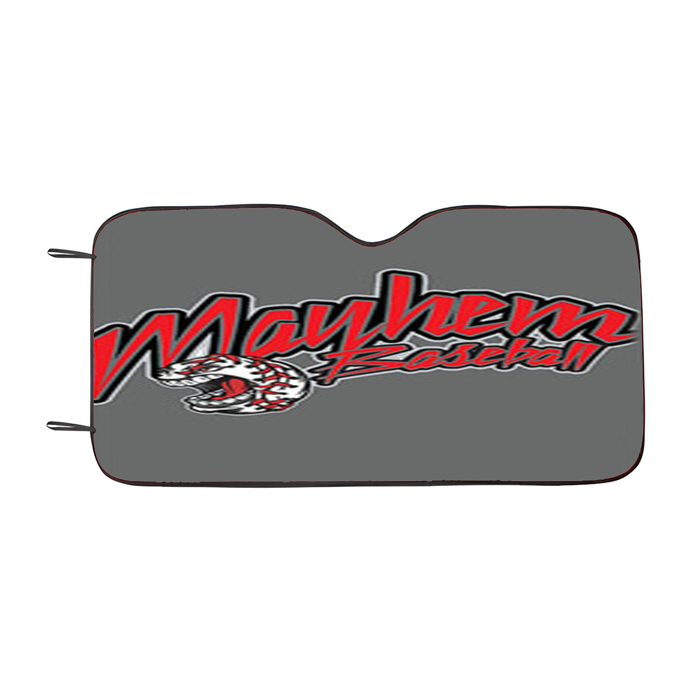 Mayhem Baseball Logo Gray Car Auto Sun Shade Windshield Cover