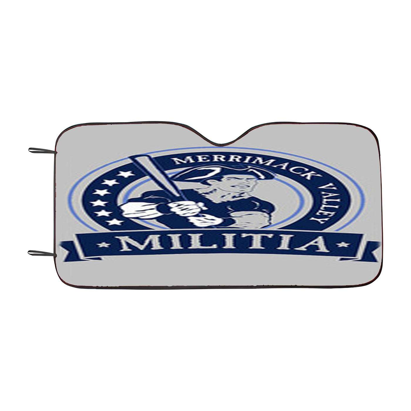 Merrimack Calley Militia Baseball Logo Gray Car Auto Sun Shade Windshield Cover