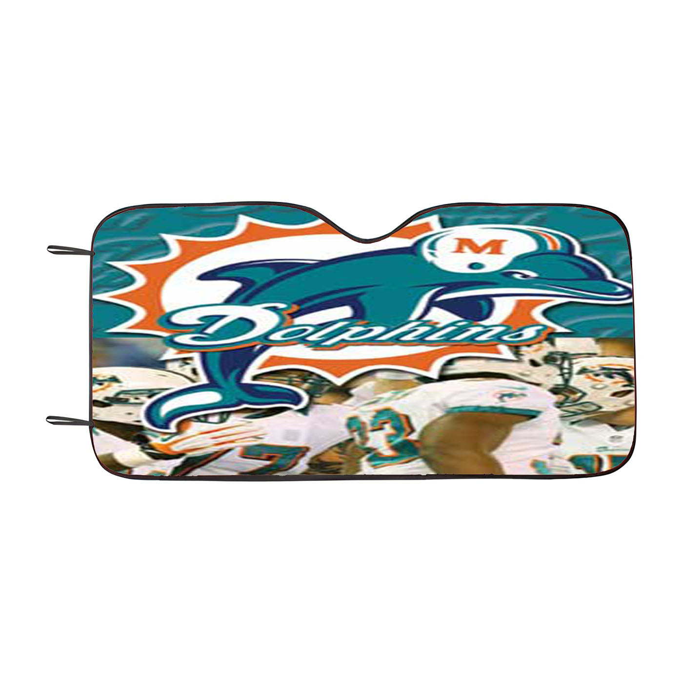 Miami Dolphins Halves Car Auto Sun Shade Windshield Cover