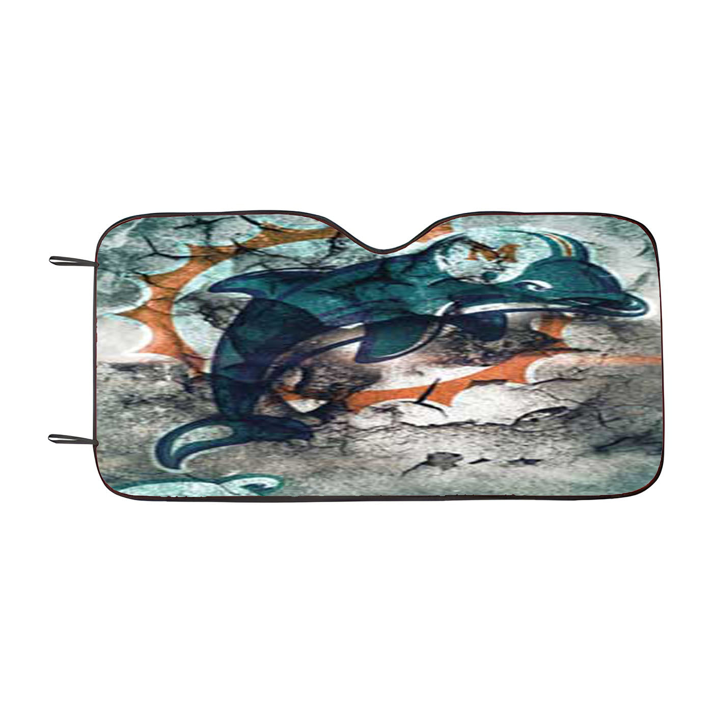 Miami Dolphins Peeling Car Auto Sun Shade Windshield Cover