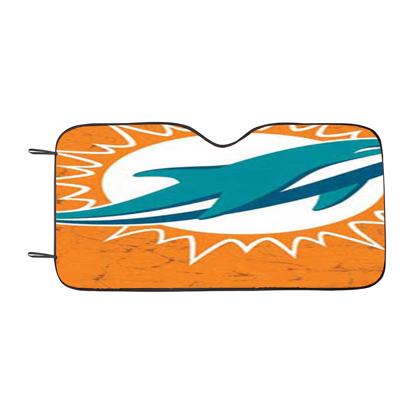 Miami Dolphins Rough Orange Car Auto Sun Shade Windshield Cover
