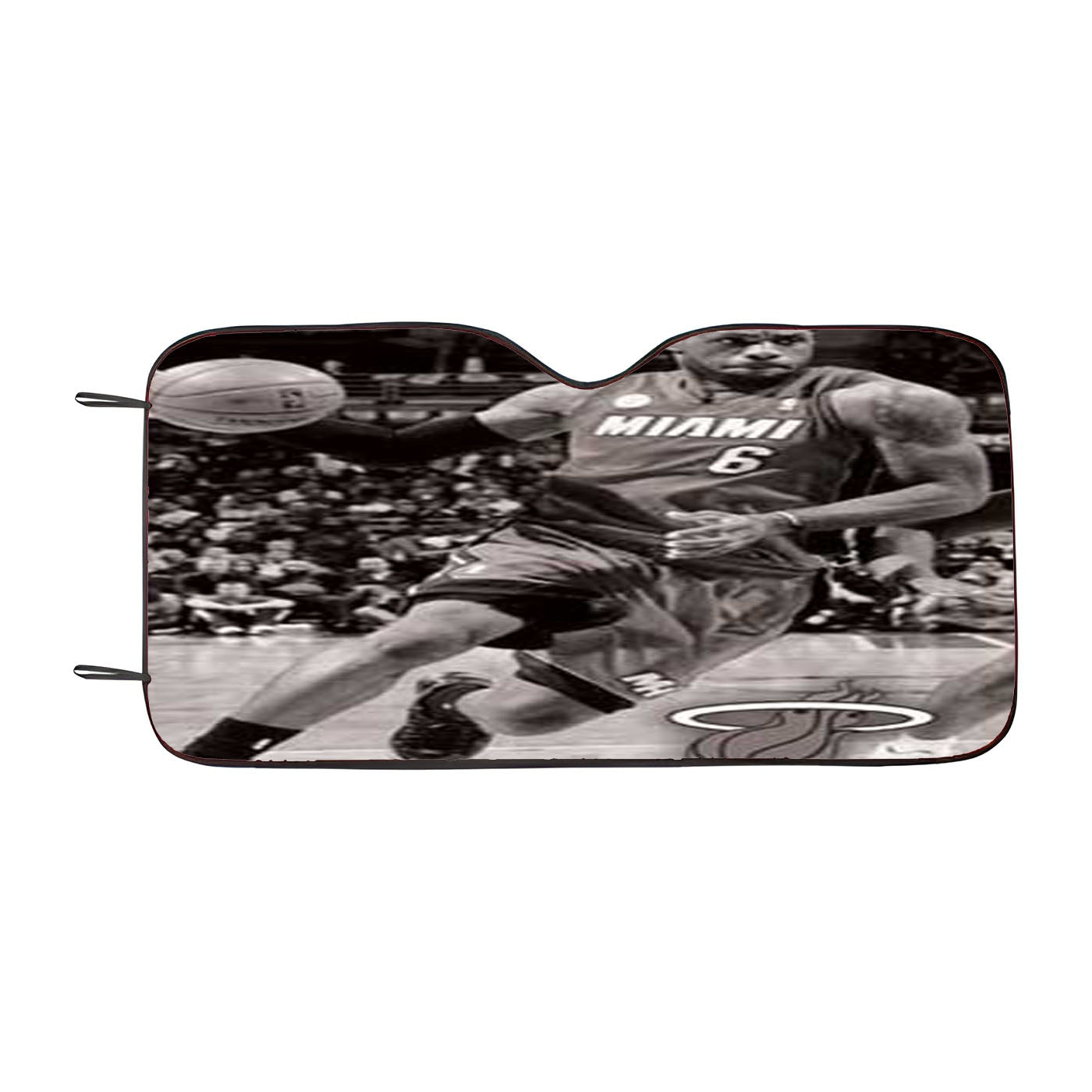Miami Heat Lebron Running Grey Car Auto Sun Shade Windshield Cover