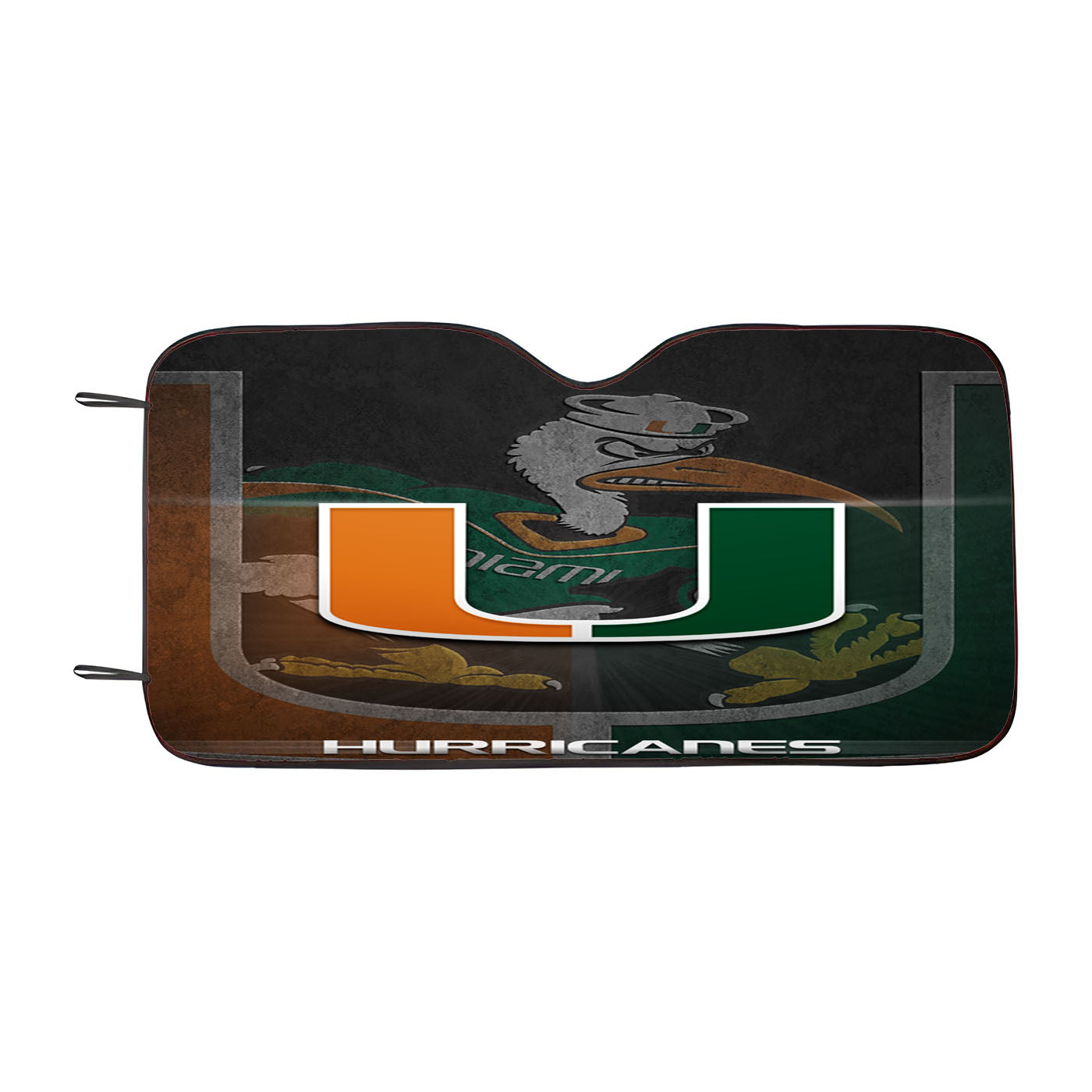 Miami Hurricanes Um 3 Car Auto Sun Shade Windshield Cover