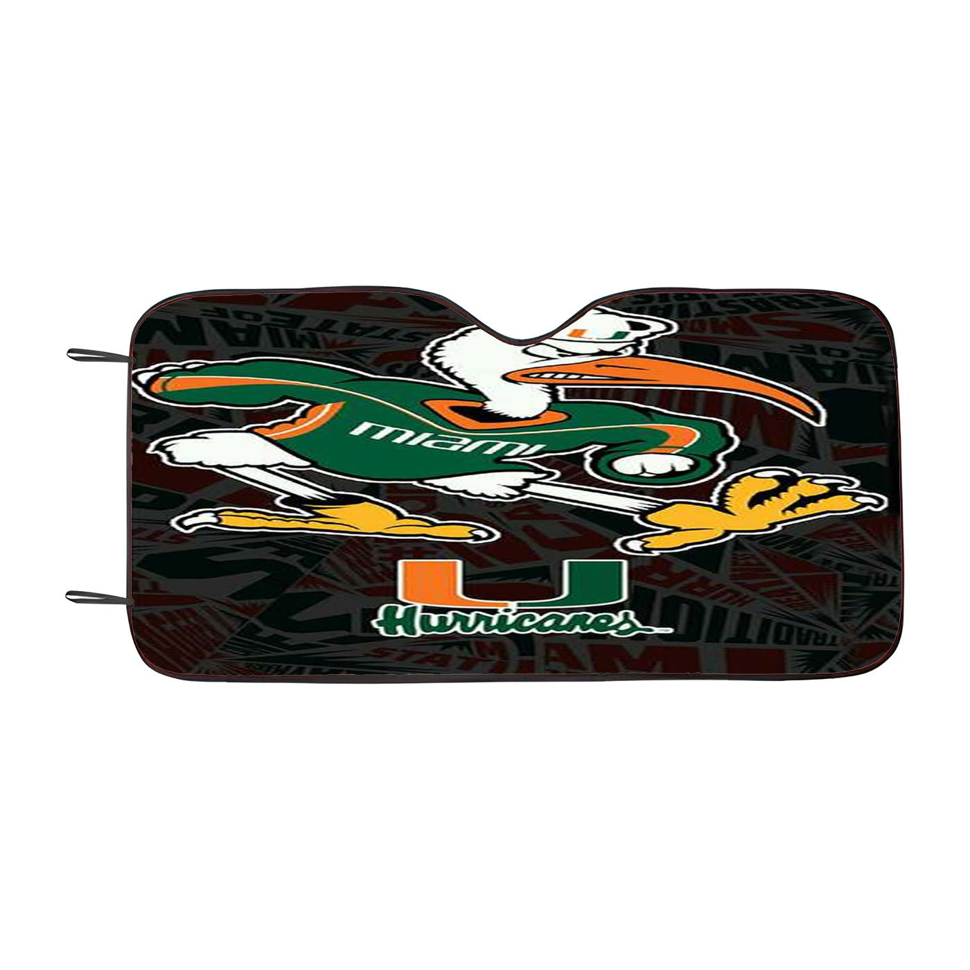 Miami Hurricanes Um Football Car Auto Sun Shade Windshield Cover