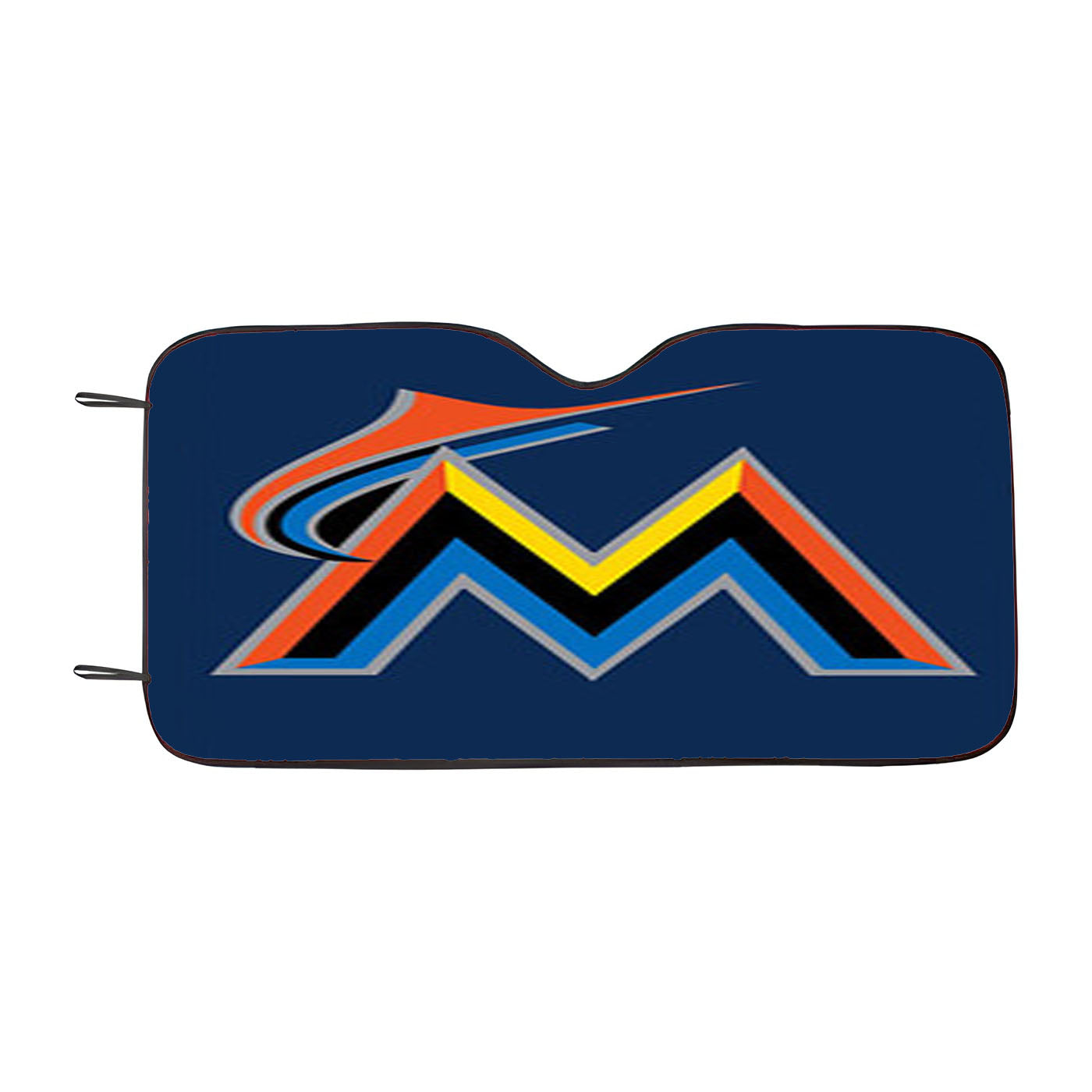 Miami Marlins Baseball Logo Blue Car Auto Sun Shade Windshield Cover