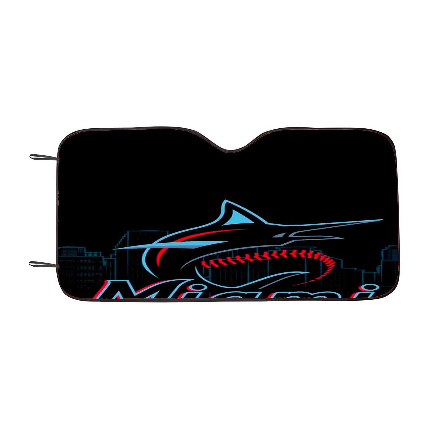 Miami Marlins Baseball Team Emblem Car Auto Sun Shade Windshield Cover