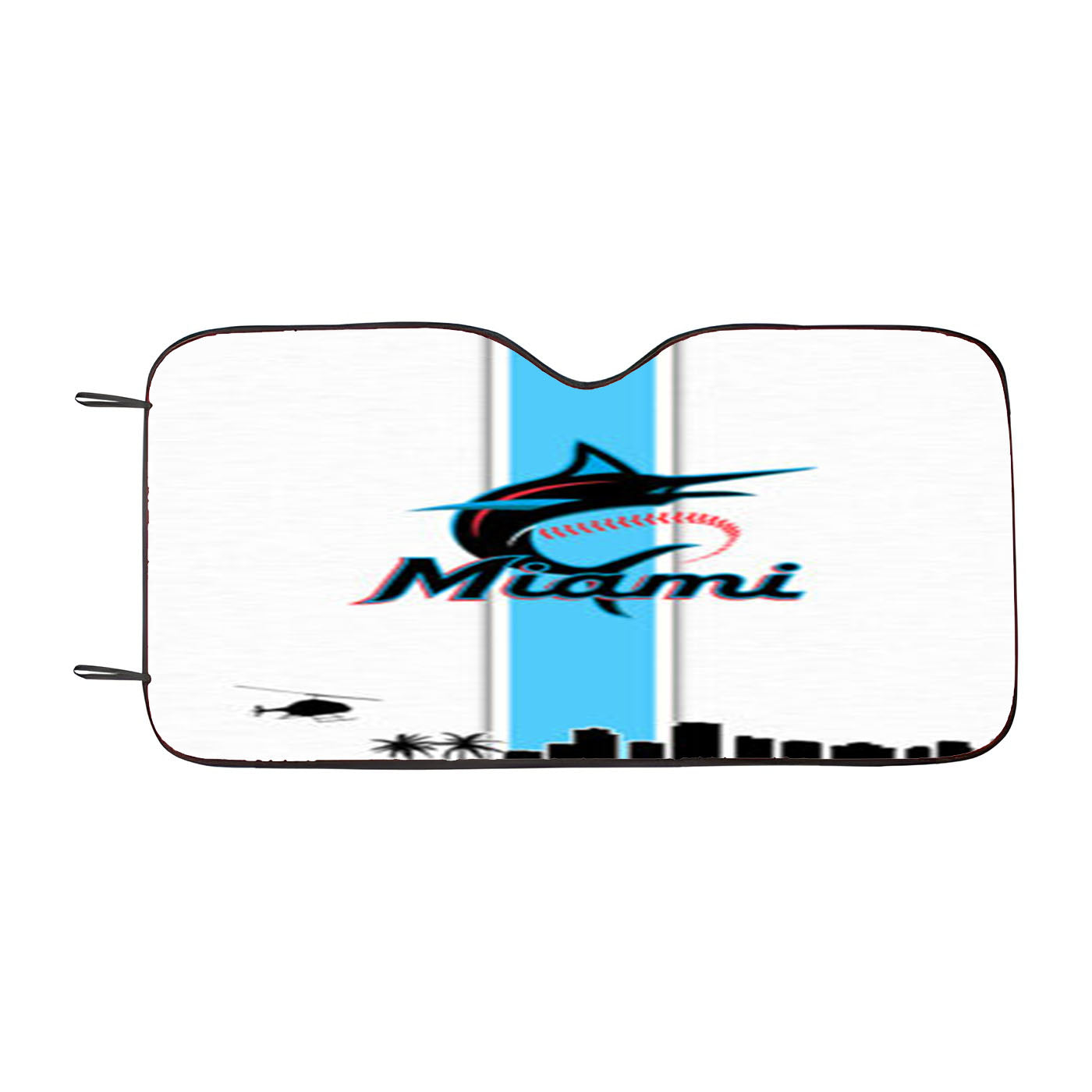 Miami Marlins Mlb Car Auto Sun Shade Windshield Cover