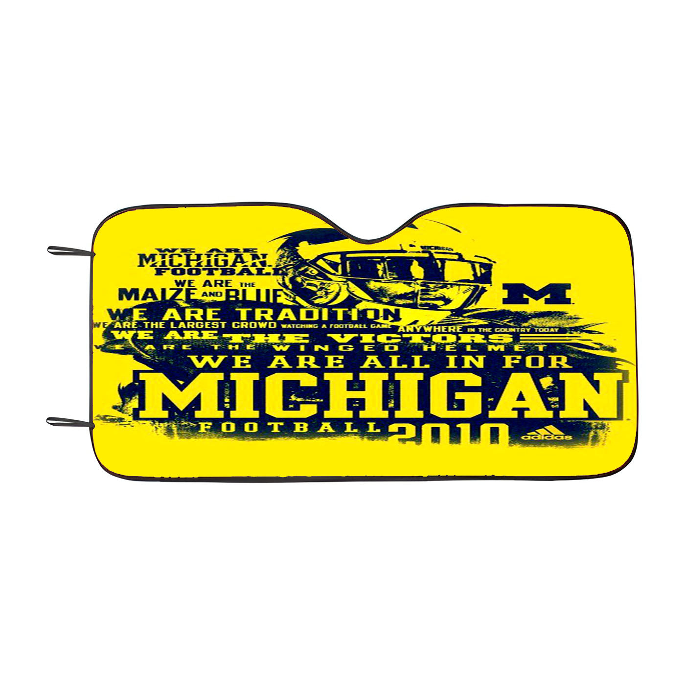 Michigan Football Doodle Font Art Car Auto Sun Shade Windshield Cover