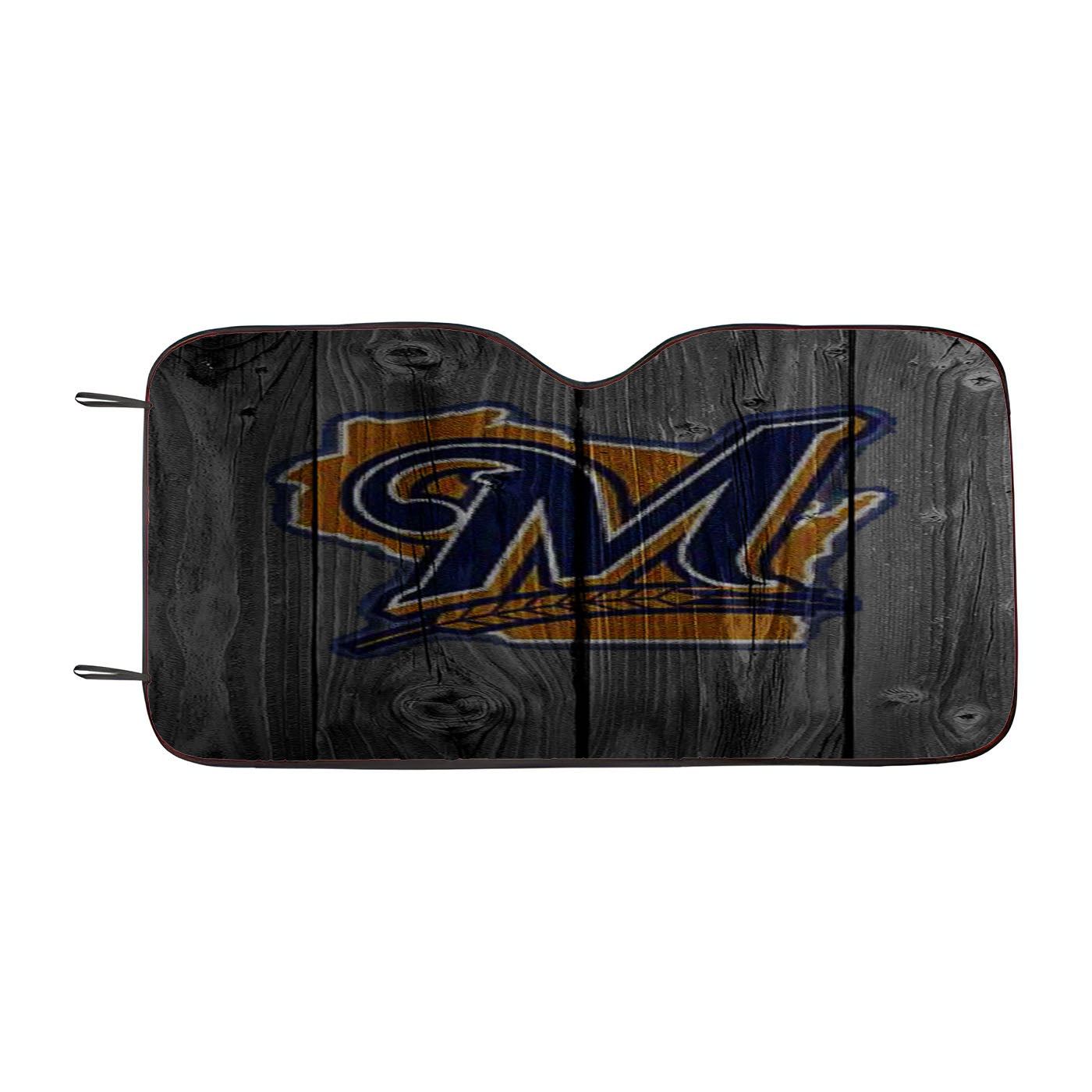 Michigan Logo Dark Wood Wallpaper Car Auto Sun Shade Windshield Cover