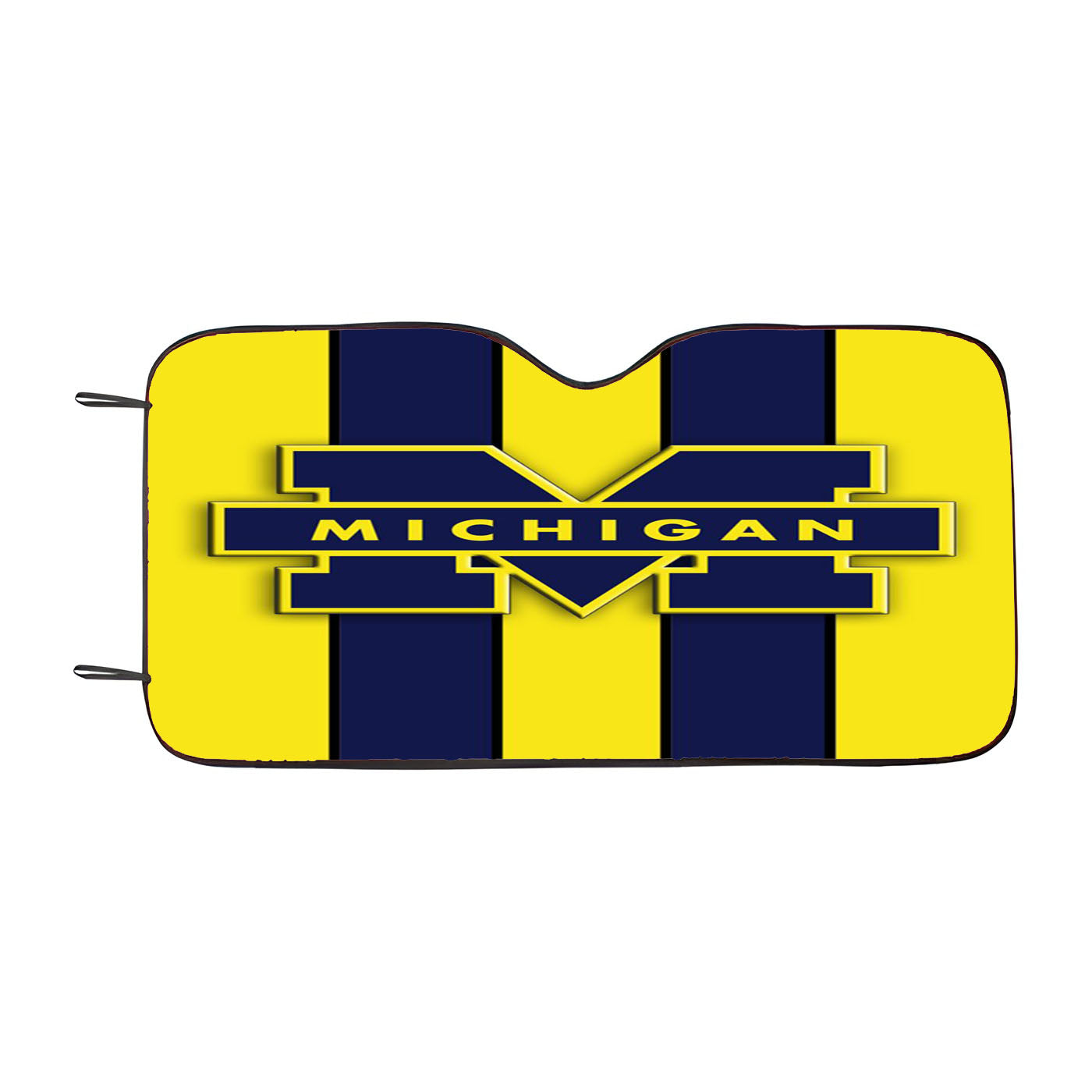 Michigan University Wolverines Stripe Logo Car Auto Sun Shade Windshield Cover