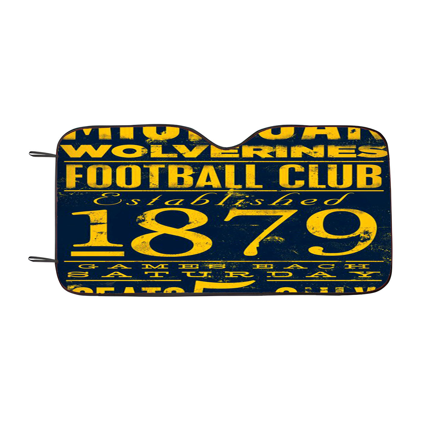 Michigan Wolverines Football Club Art Font Car Auto Sun Shade Windshield Cover