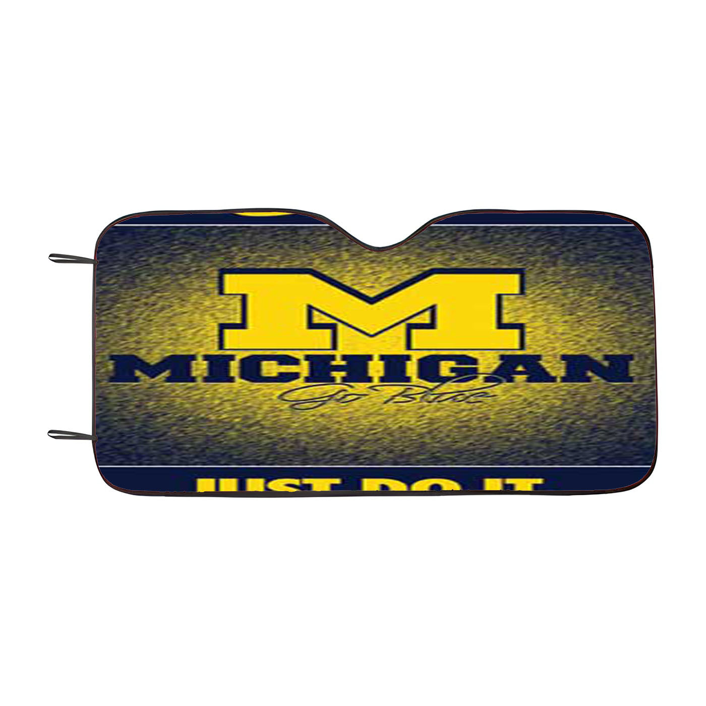 Michigan Wolverines Go Blue 2 Car Auto Sun Shade Windshield Cover