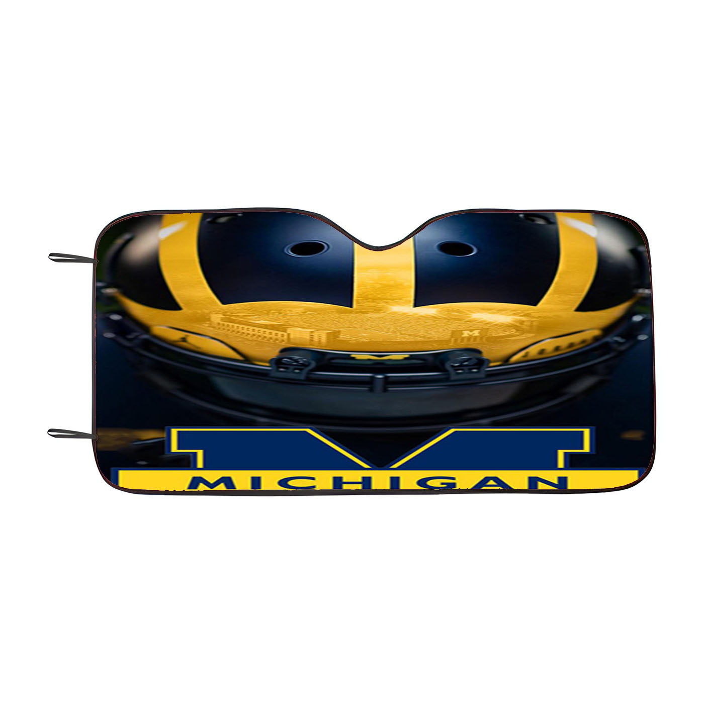 Michigan Wolverines Helmet Car Auto Sun Shade Windshield Cover