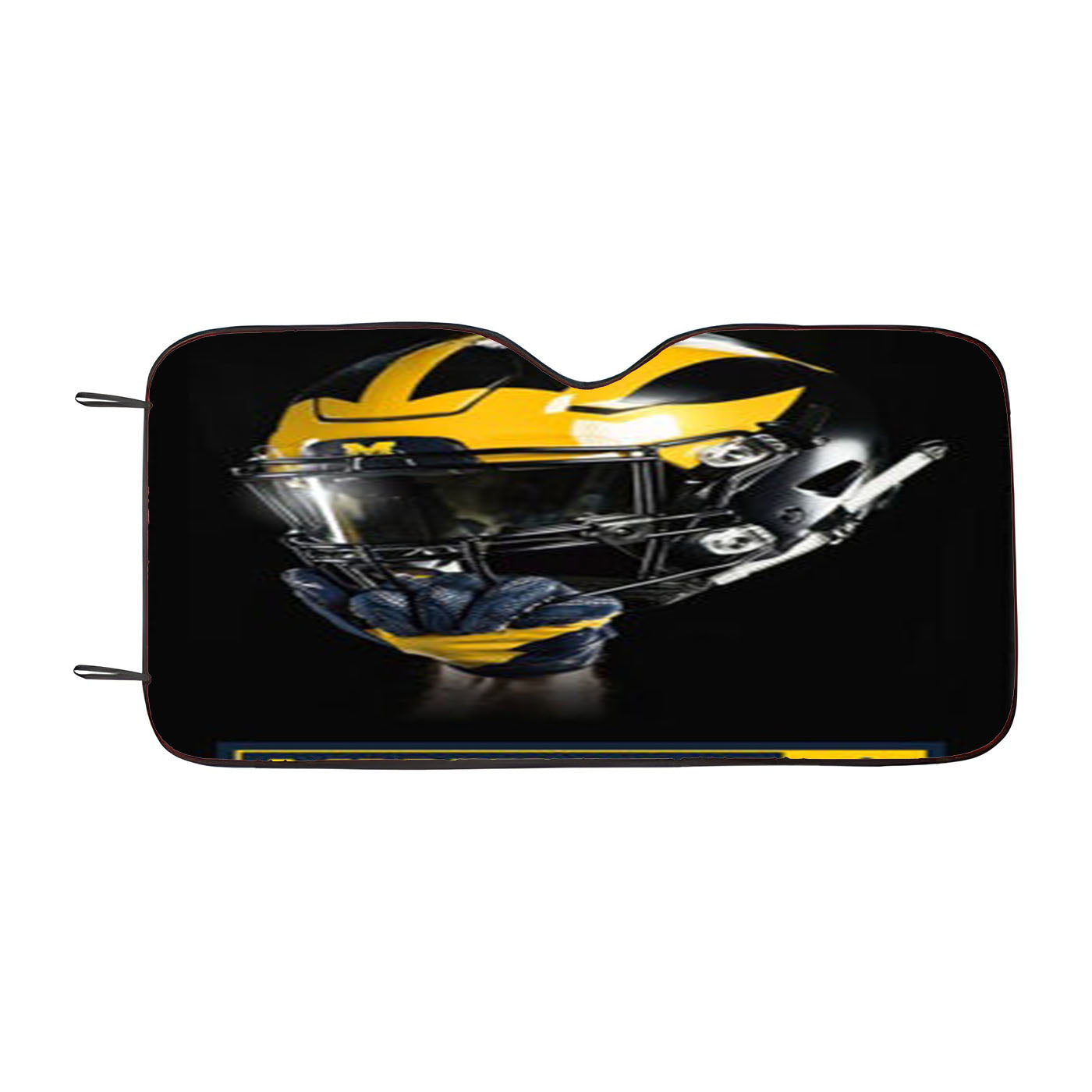 Michigan Wolverines Helmet 2 Car Auto Sun Shade Windshield Cover