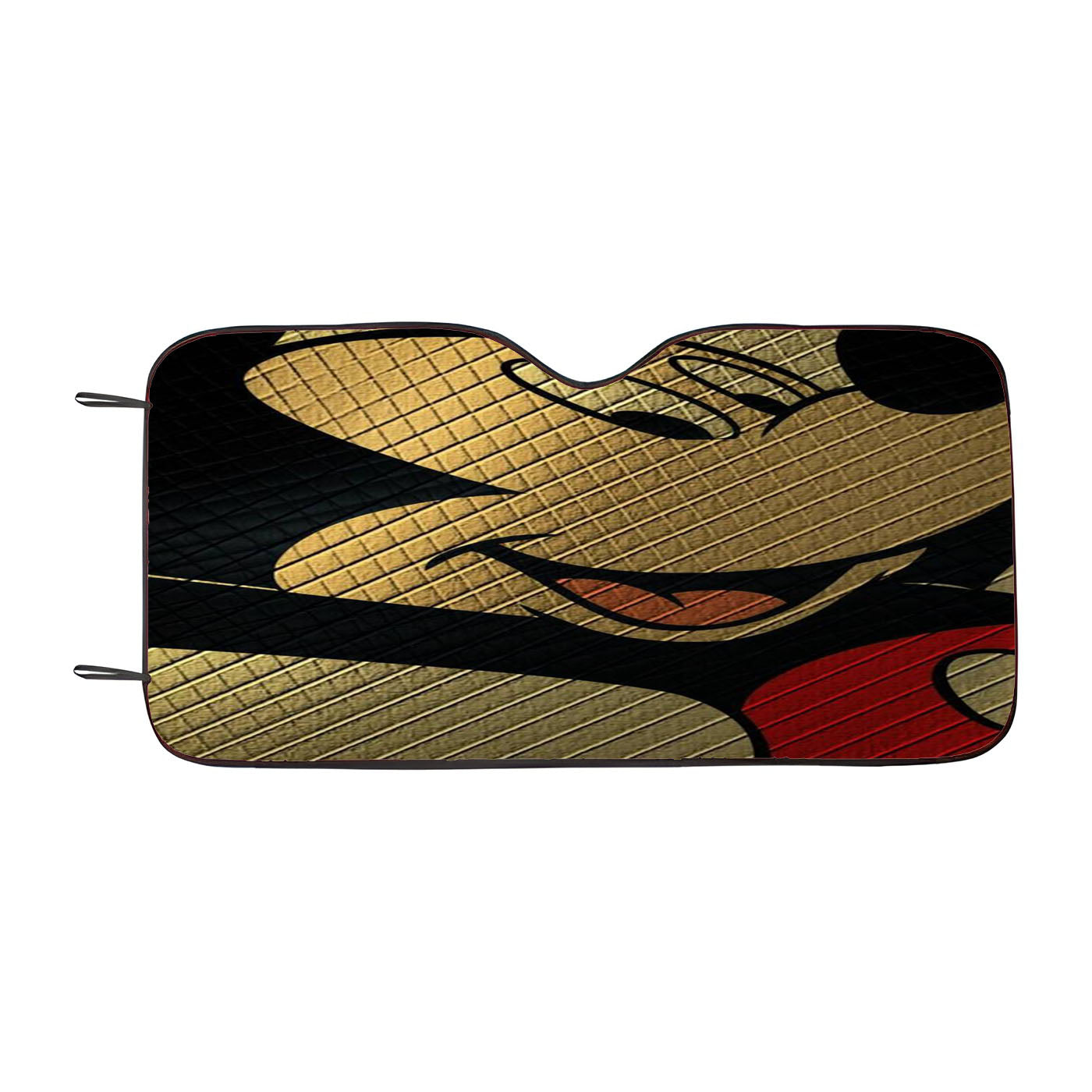 Mickey Mouse Gold Texture Car Auto Sun Shade Windshield Cover
