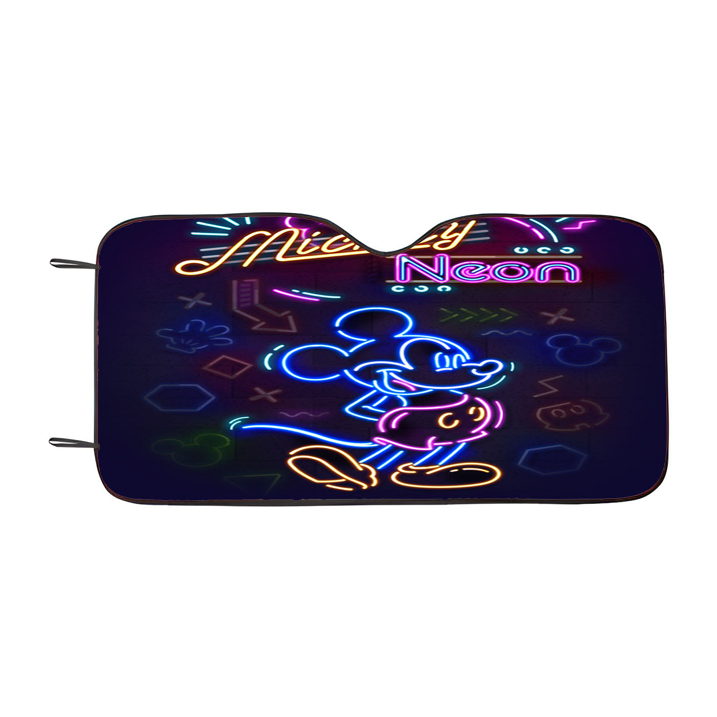 Mickey Mouse Neon Wallpaper Car Auto Sun Shade Windshield Cover