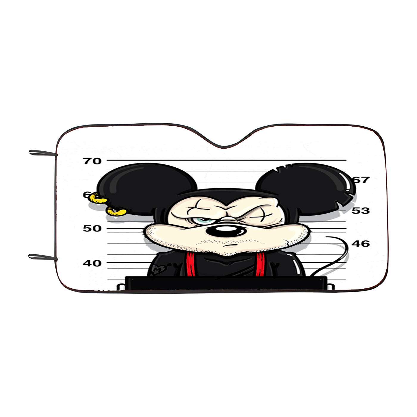Mickey Mouse On Jail Car Auto Sun Shade Windshield Cover